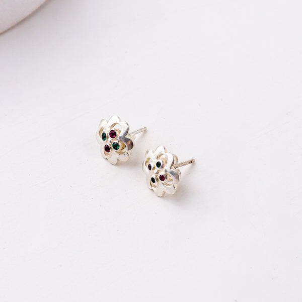 Silver Nakshatra Studs