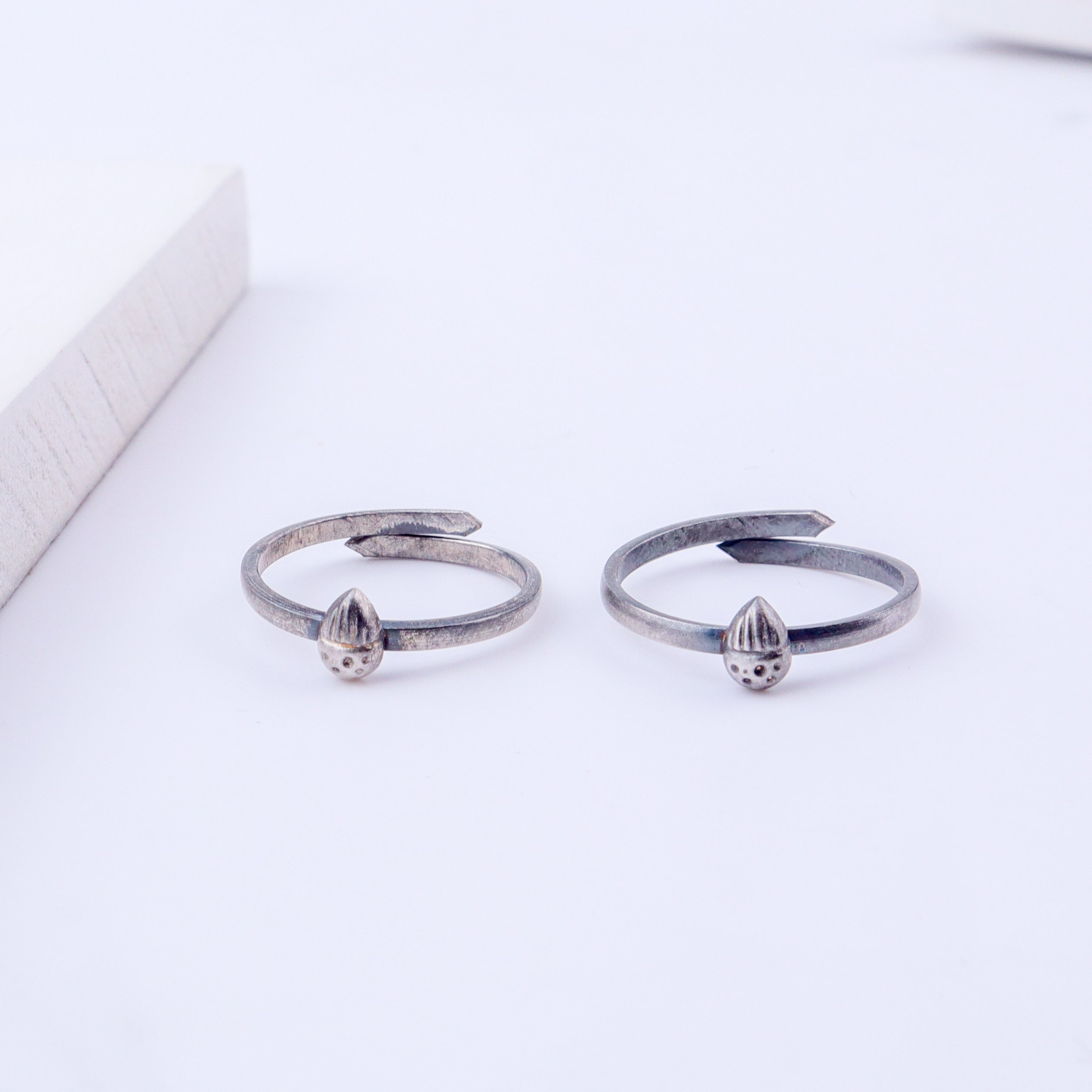 Tiny Silver Adjustable Drop Toe Ring