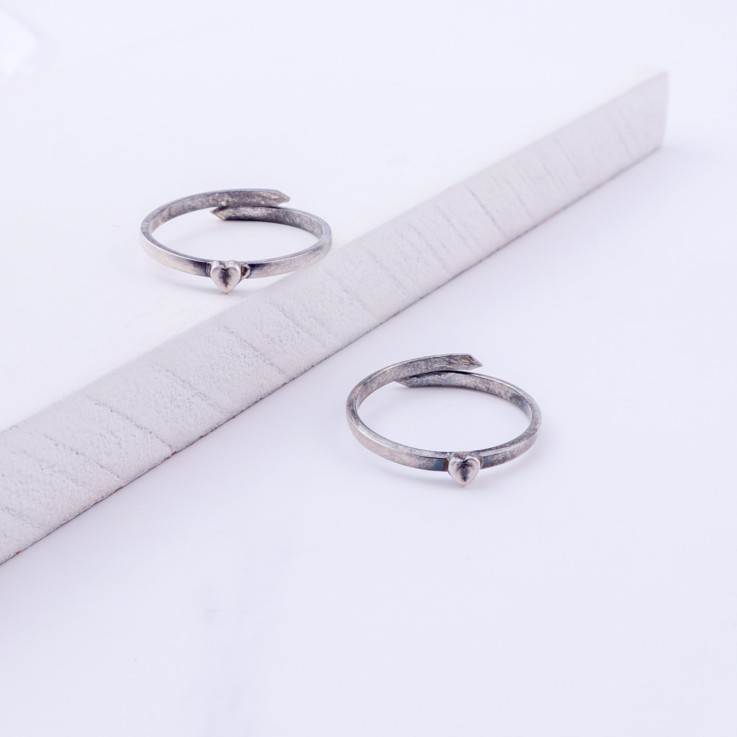 Tiny Silver Adjustable Heart Toe Ring