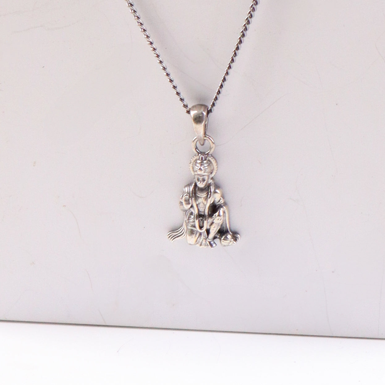 Silver Hanuman Pendant Necklace