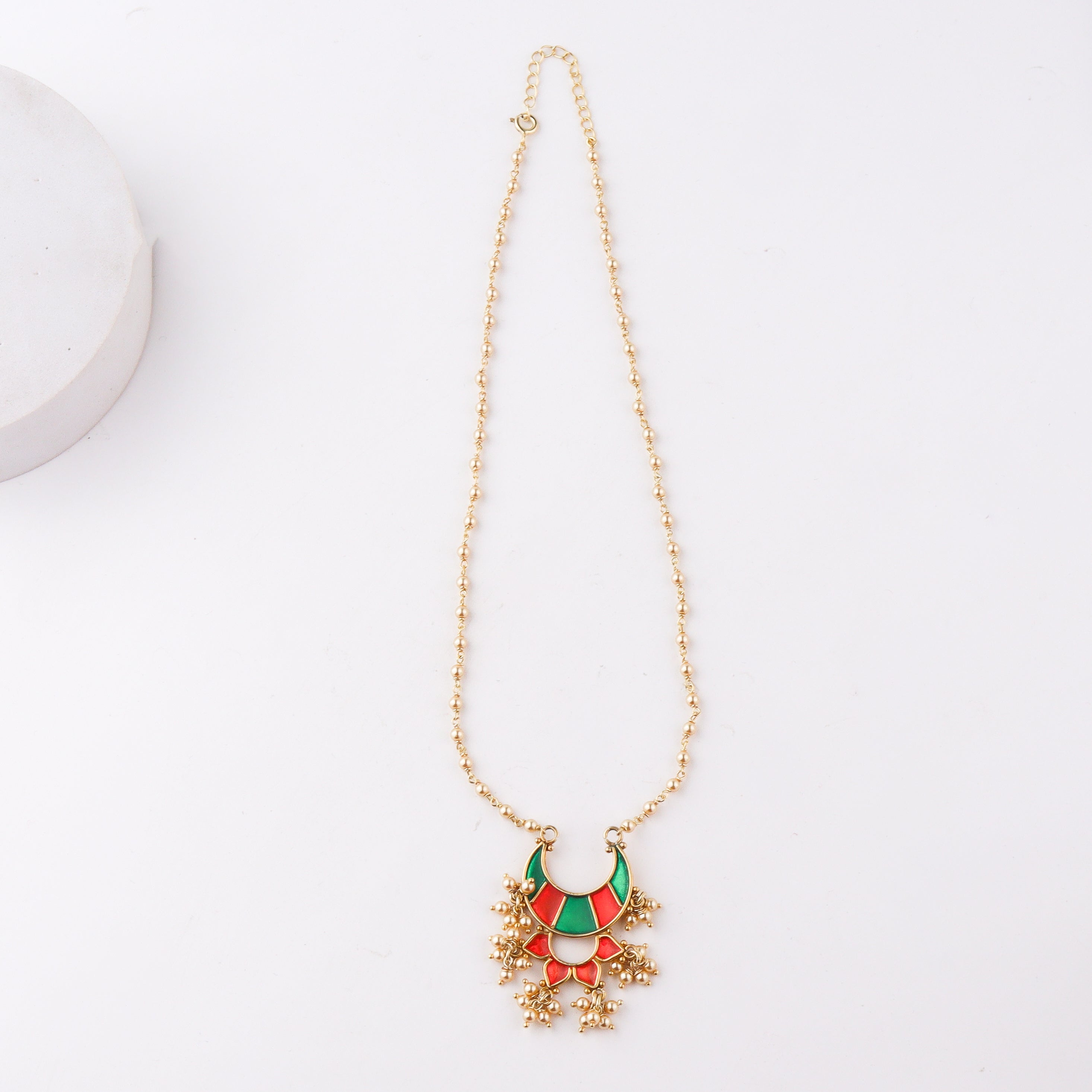 Mina chandphool necklace handcrafted detailing