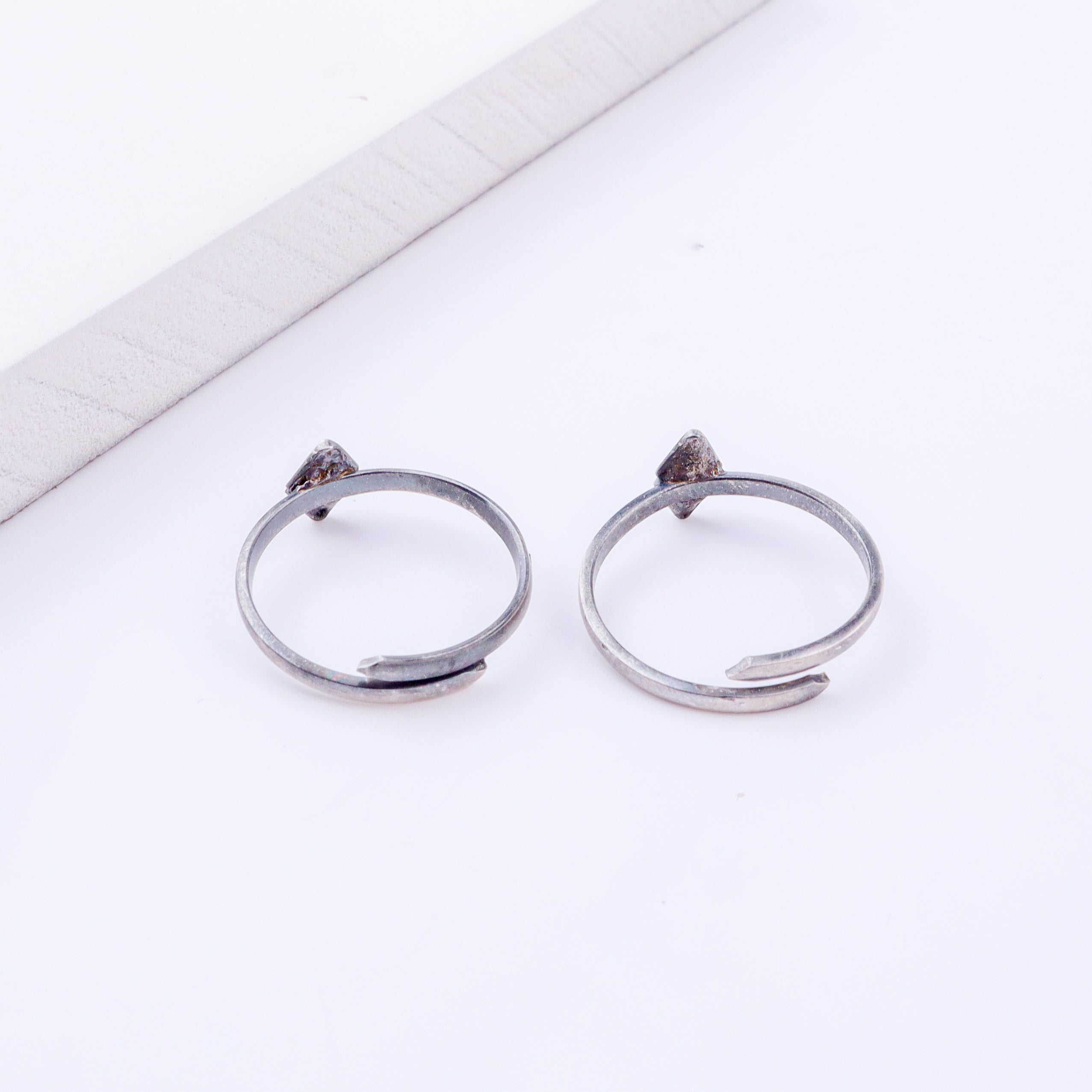 Detail shot highlighting geometric texture and open band