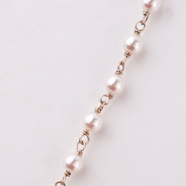 wear Silver Pearl Ganthan Amethyst Necklace with nauvari saree