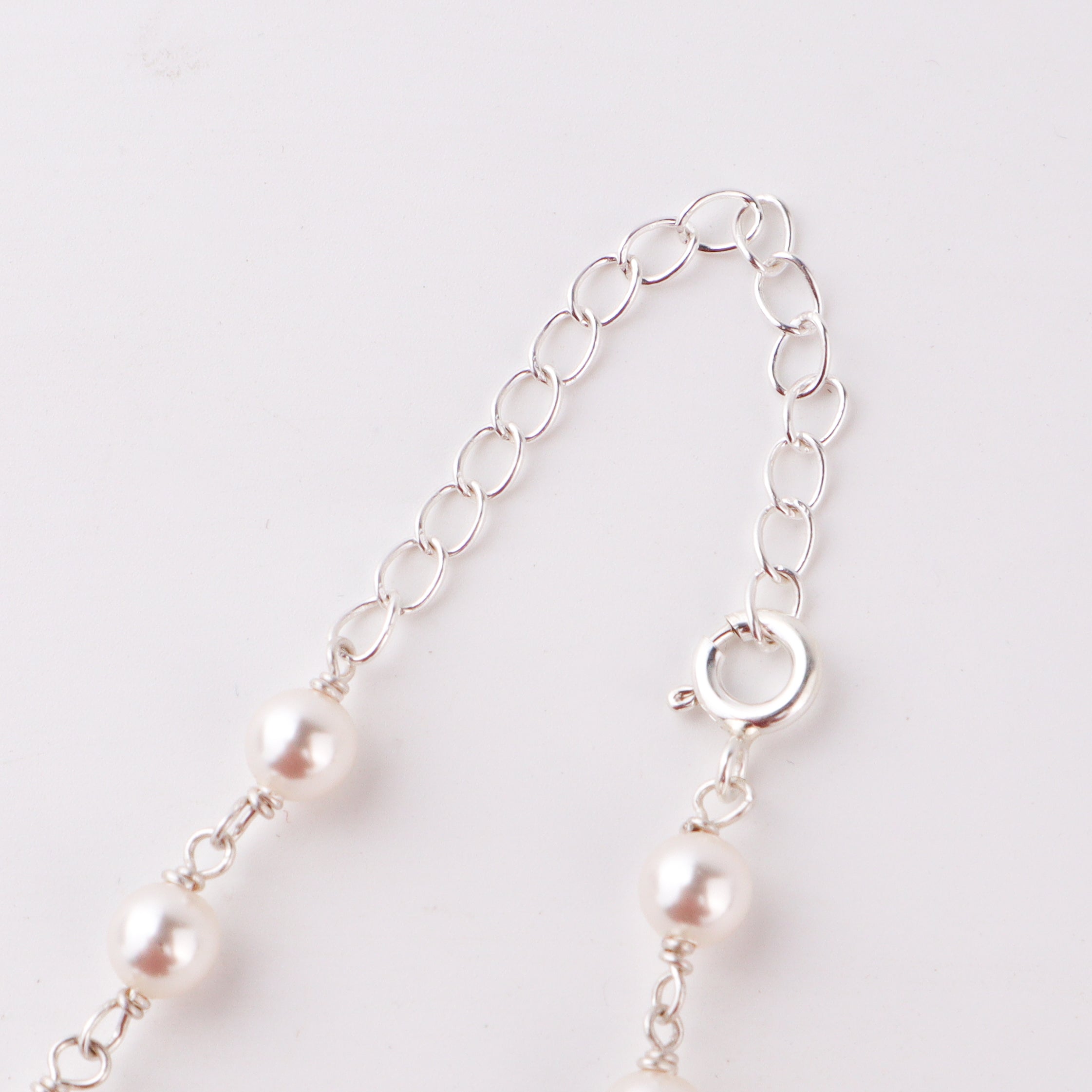 style lapis pearl crystal necklace with modern outfit