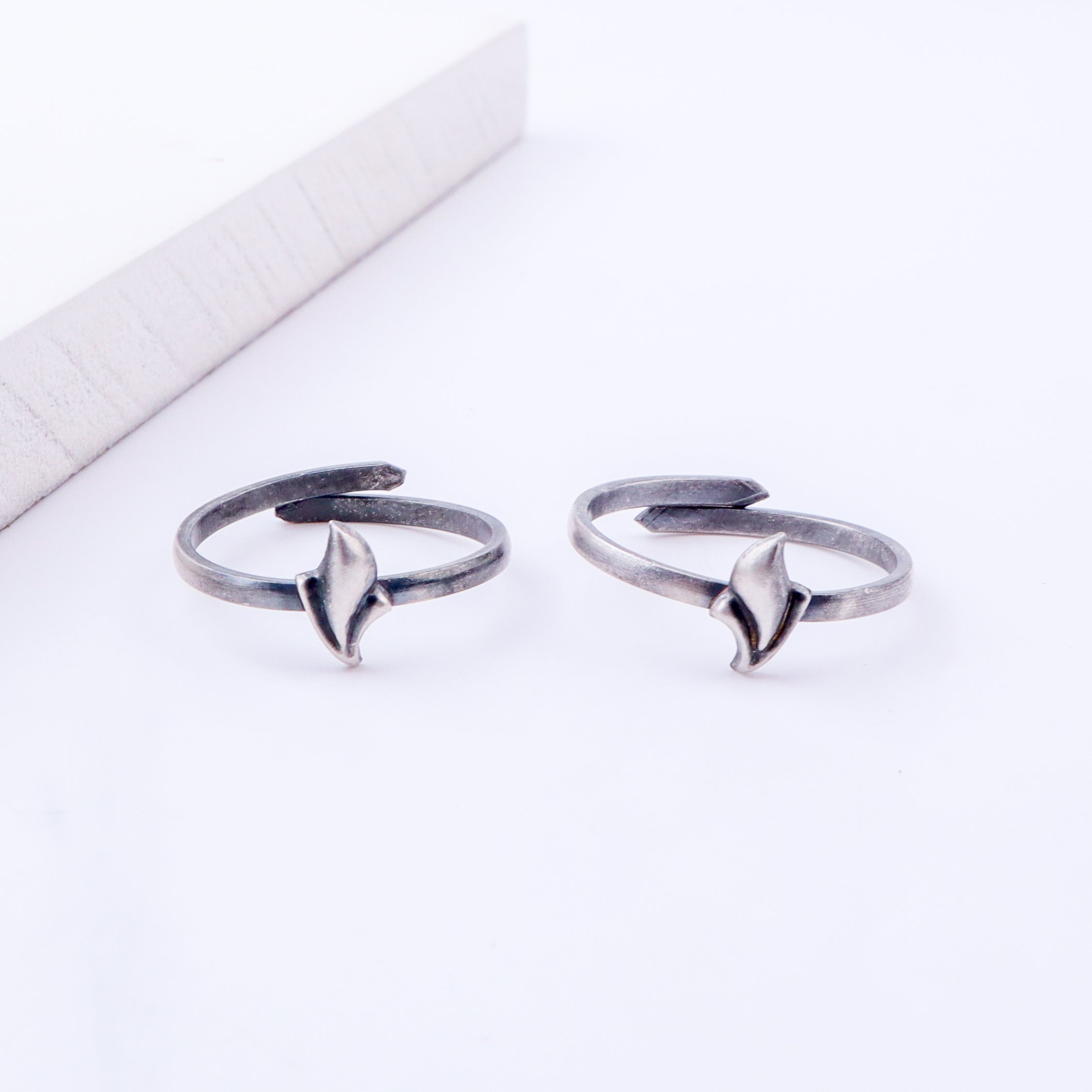Tiny Silver Adjustable Feather Toe Ring