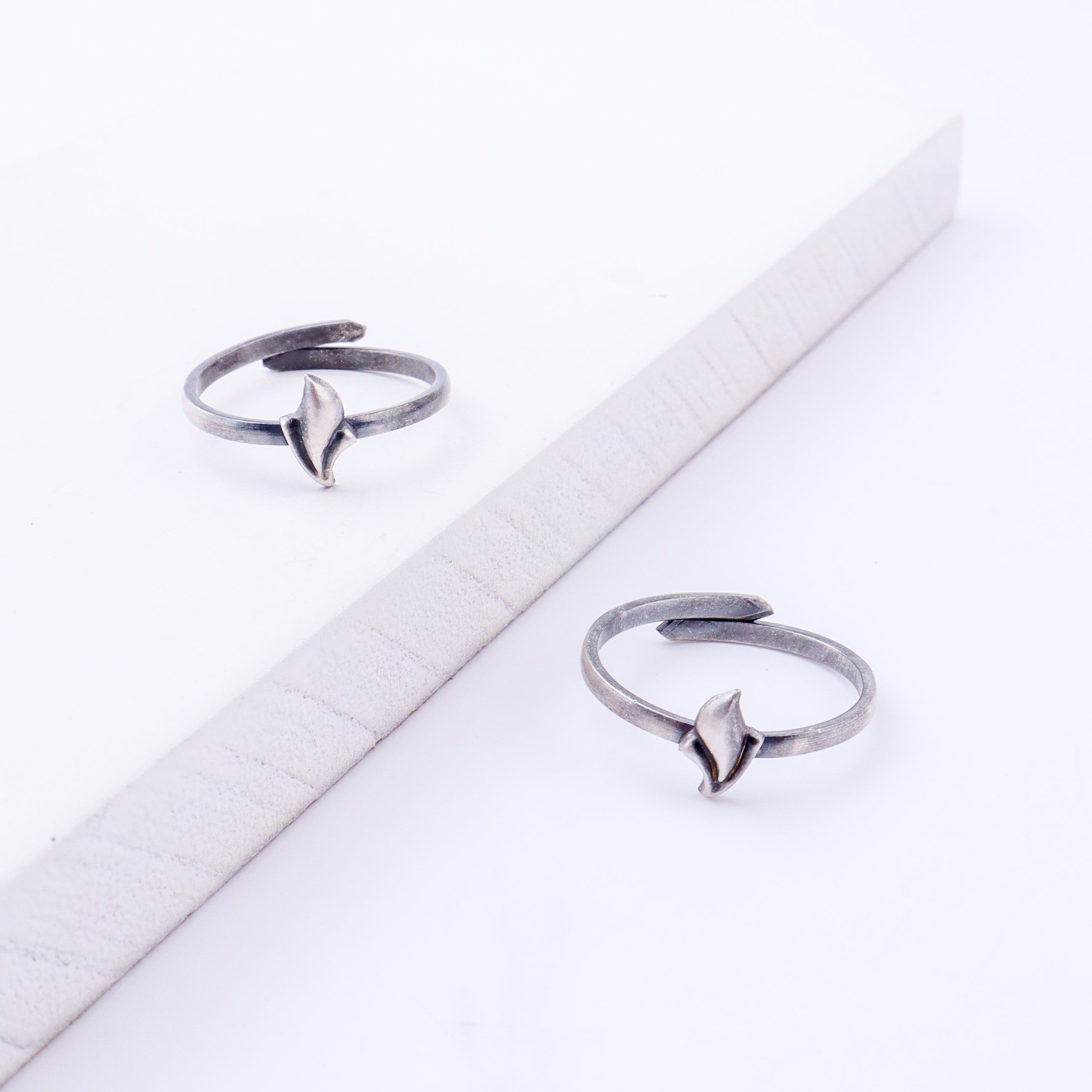 Tiny Silver Adjustable Feather Toe Ring