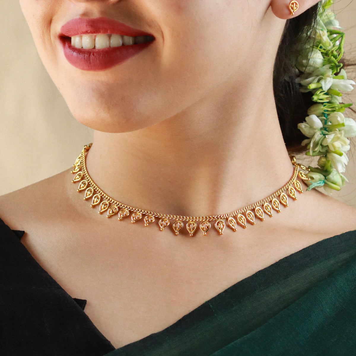 Silver Delicate Leaf Set | 92.5 Silver | 22K Gold Plated