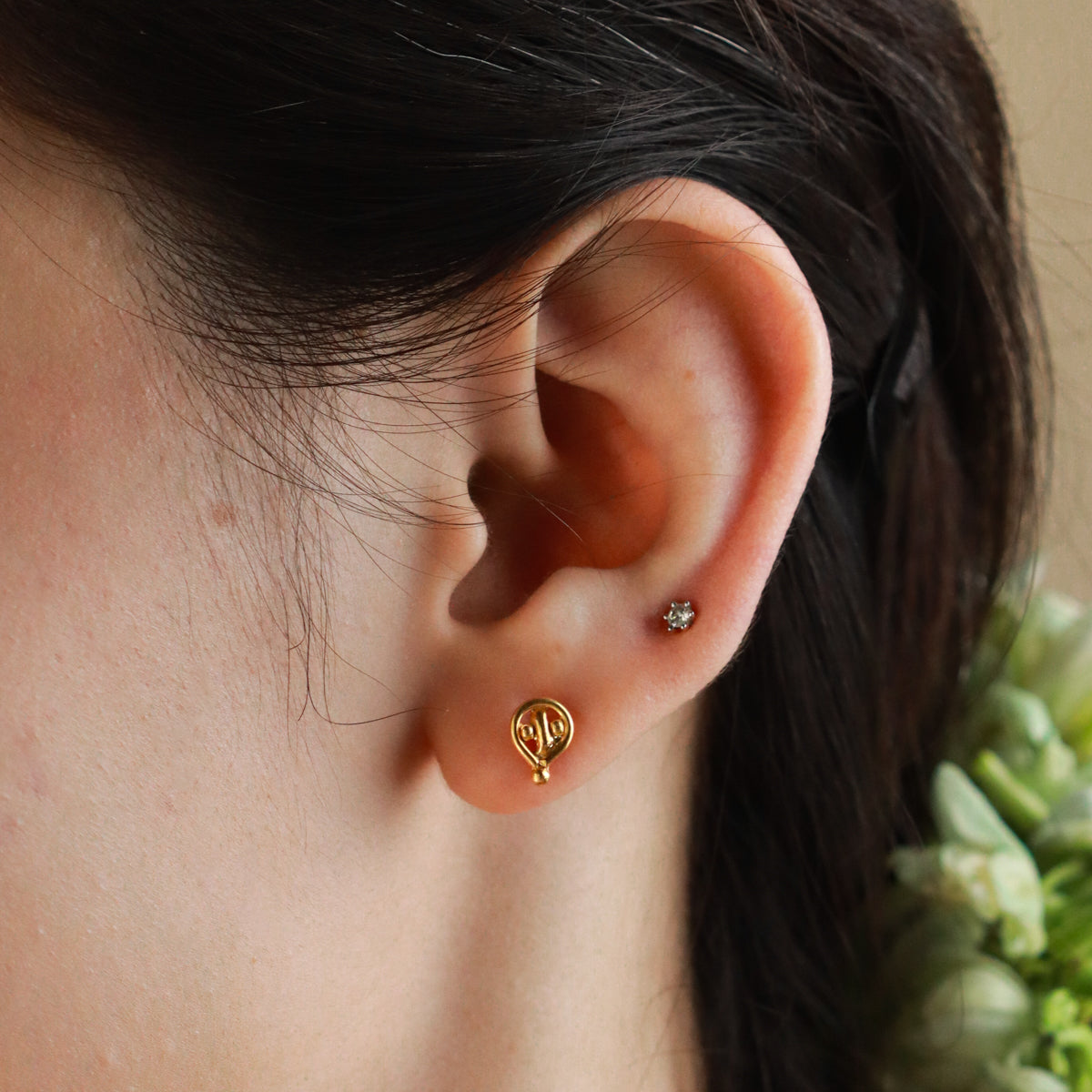 Silver Delicate Leaf Set | 92.5 Silver | 22K Gold Plated