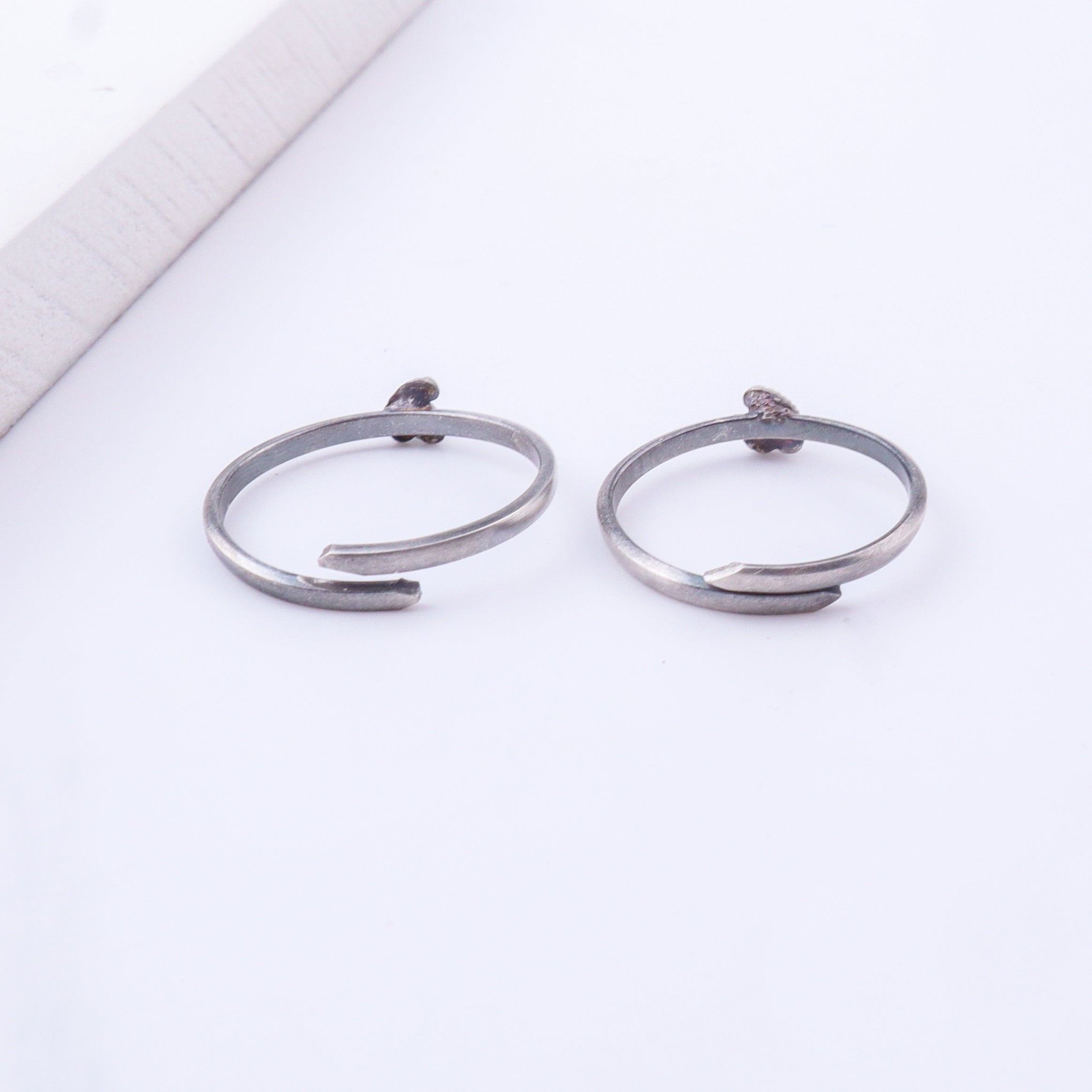 Tiny Silver Adjustable Koyari Heart Toe Ring