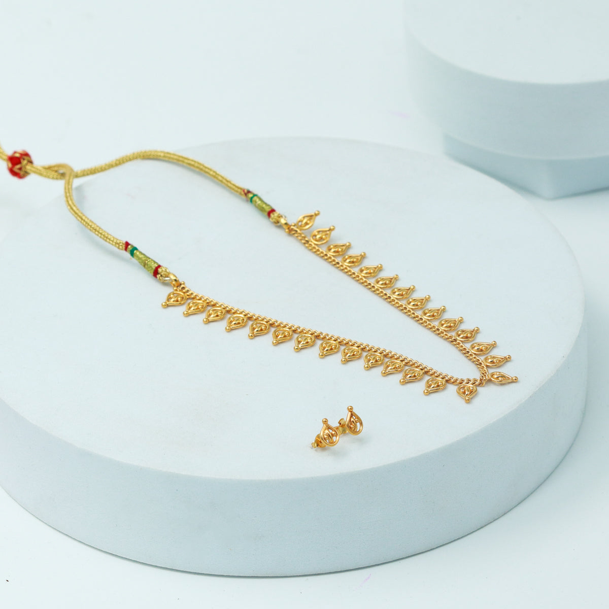 Silver Delicate Leaf Set | 92.5 Silver | 22K Gold Plated