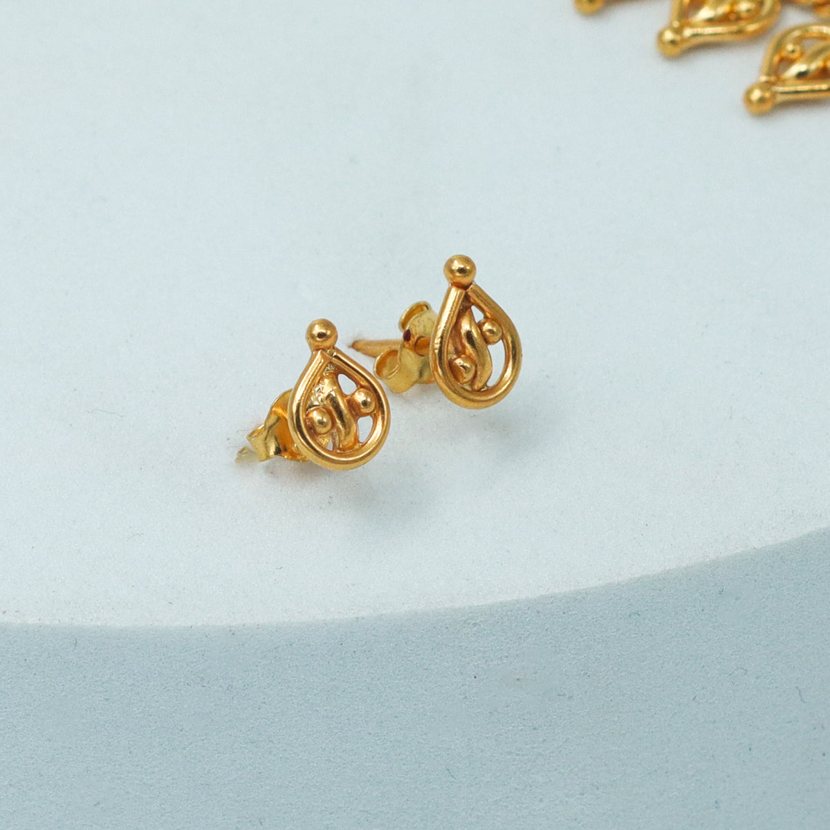 Silver Delicate Leaf Set | 92.5 Silver | 22K Gold Plated