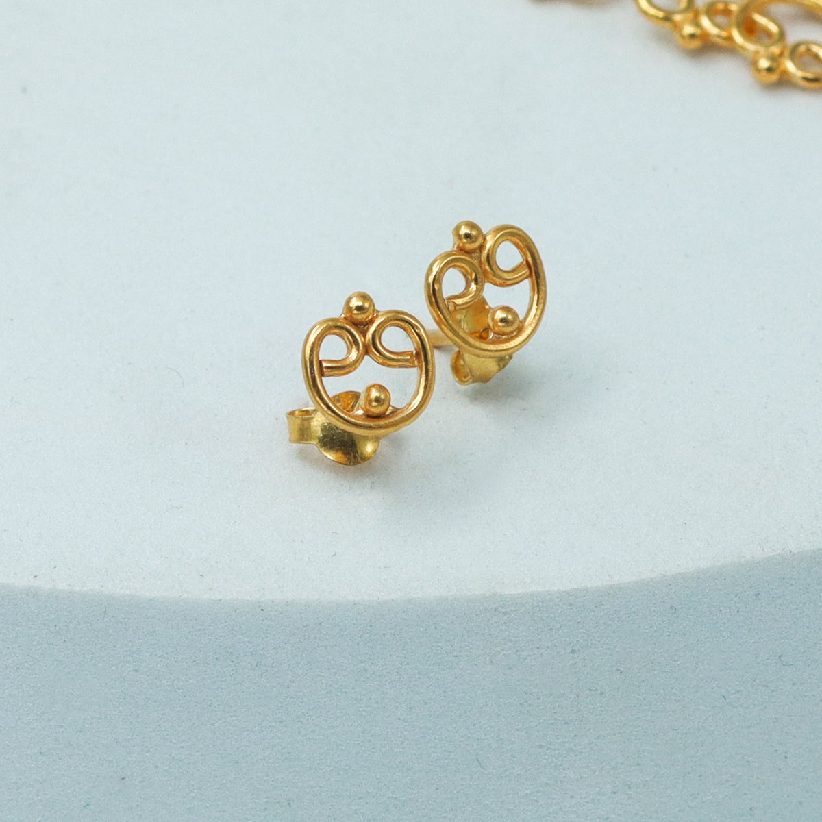 Silver Delicate Gopadma Set (Gold Plated)