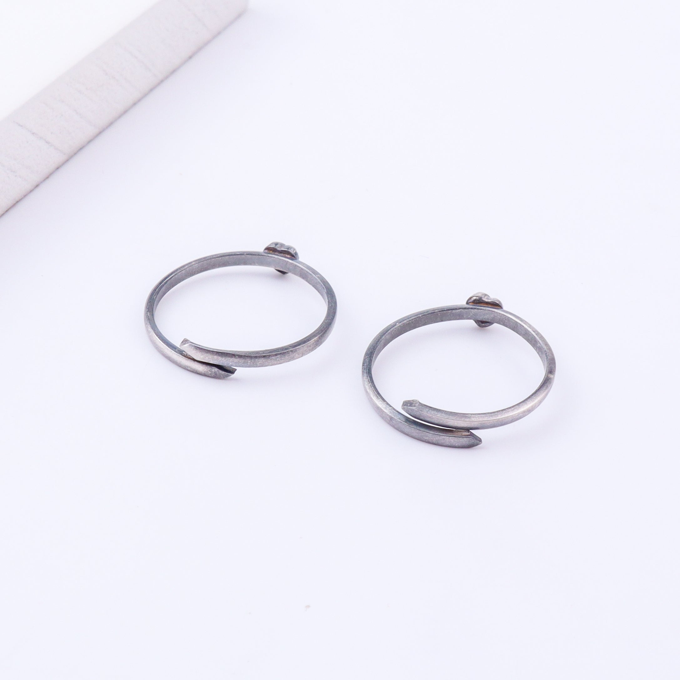 Tiny Silver Adjustable Heart Toe Ring