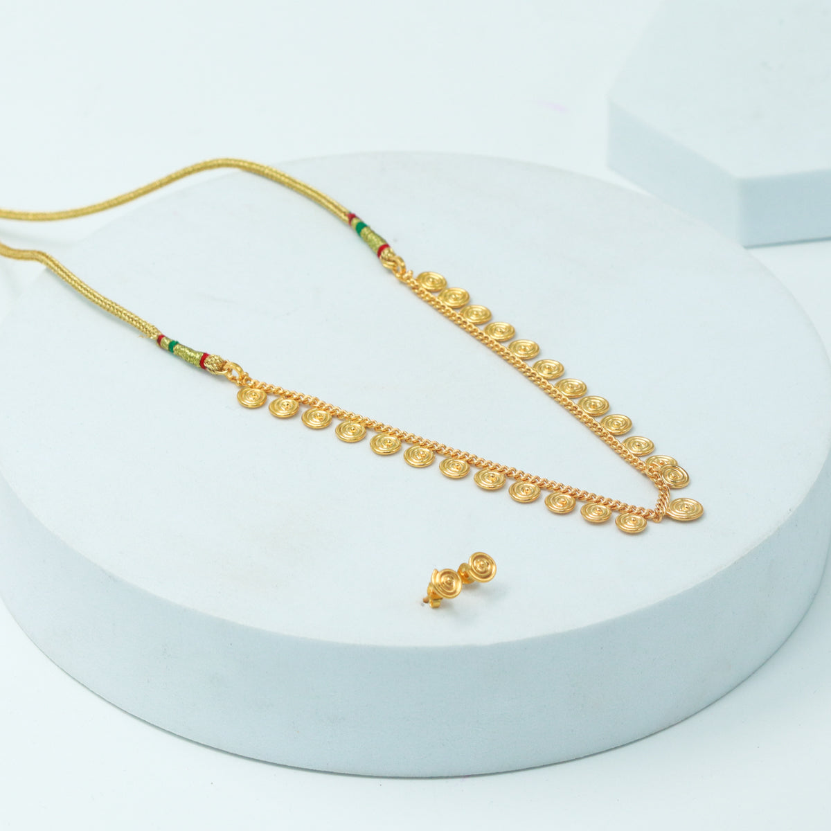 Silver Delicate Spiral Set (Gold Plated)