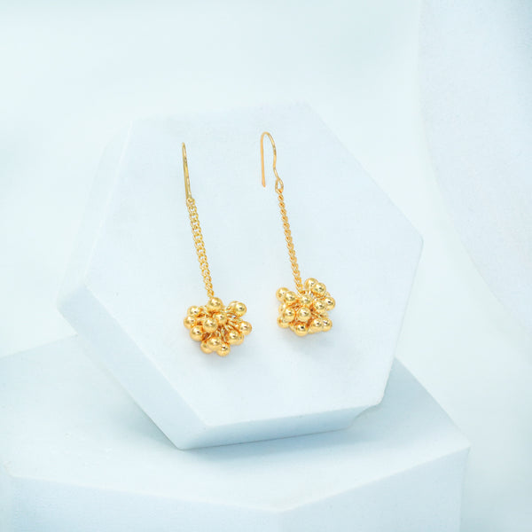 Silver Ghungroo Bunch Earring | 92.5 Silver | 22K Gold Plated