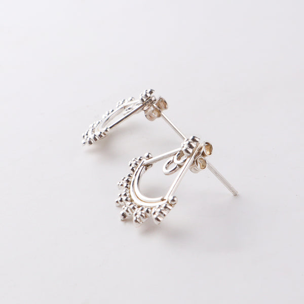 oxidized silver jacket earrings for daily wear