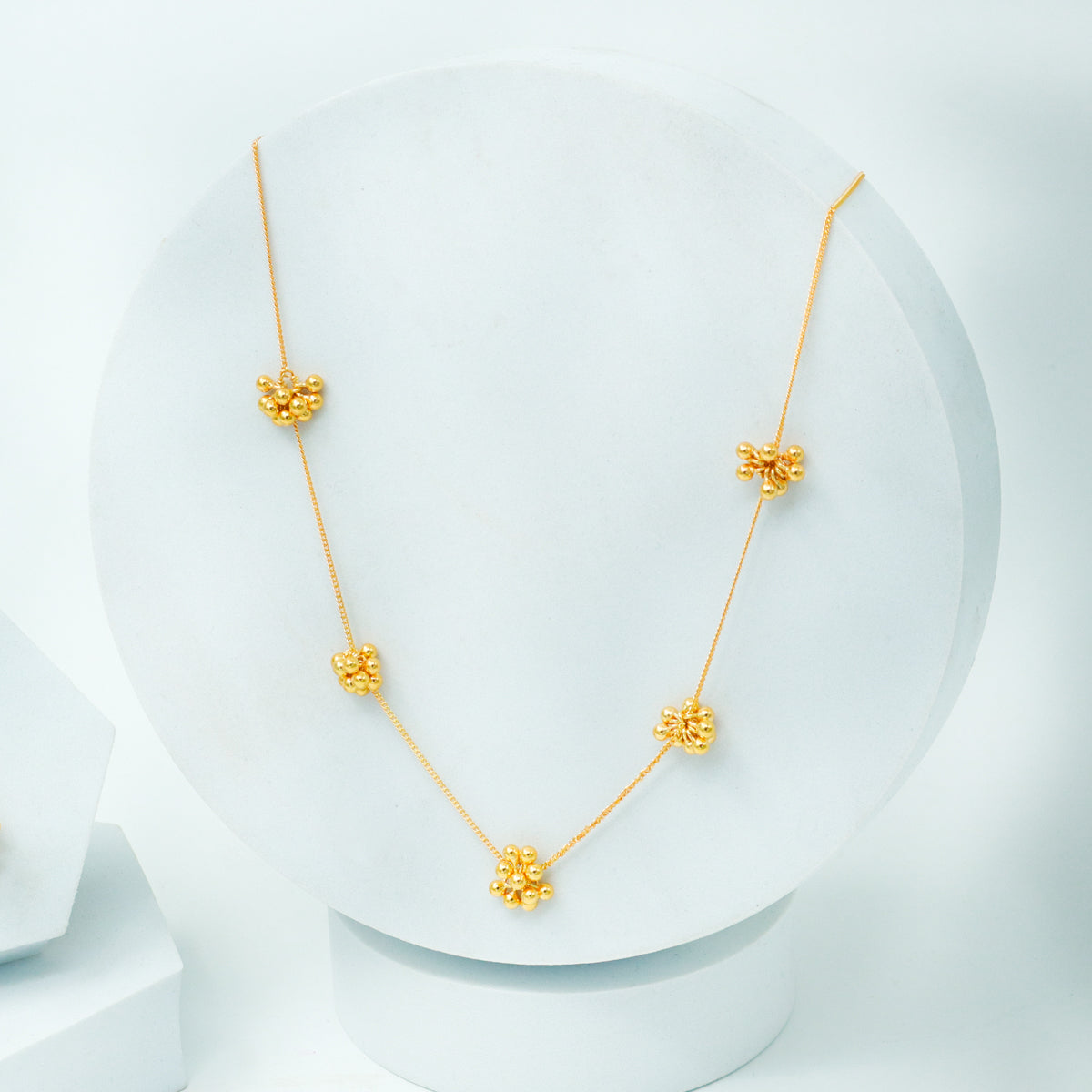 Silver Ghungroo Short Chain | 92.5 Silver | 22K Gold Plated