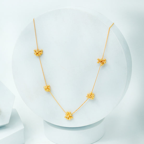 Silver small ghungroo bunch - Chain | 92.5 Silver | 22K Gold Plated