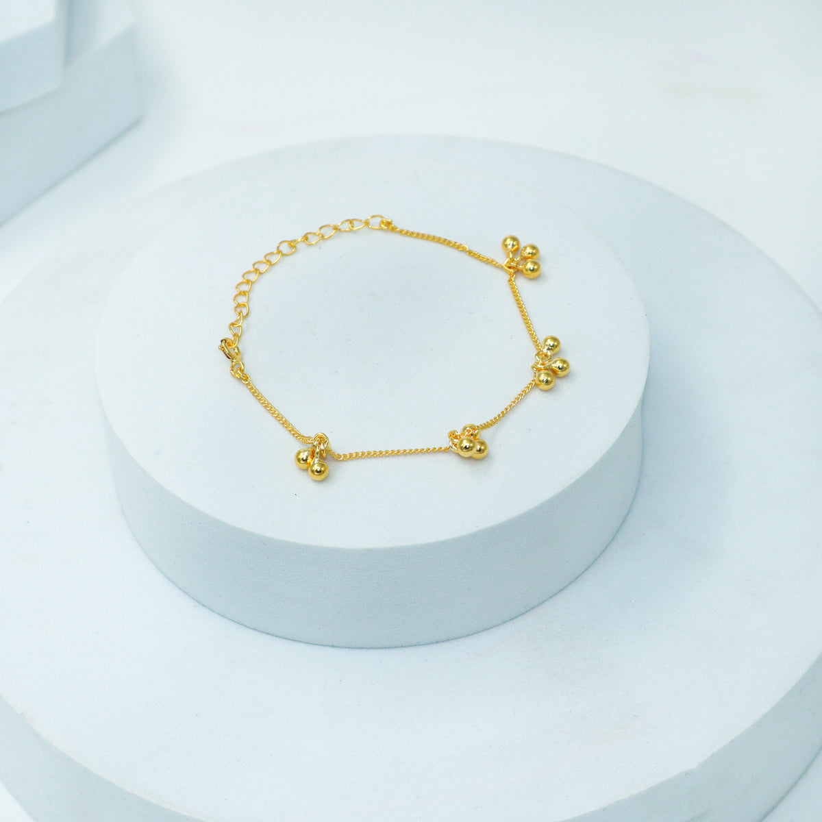 Silver Ghungroo Bunch Bracelet |  92.5 Silver | 22K Gold Plated