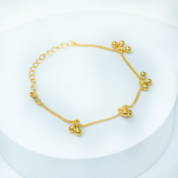 Silver Ghungroo Bunch Bracelet | 92.5 Silver | 22K Gold Plated