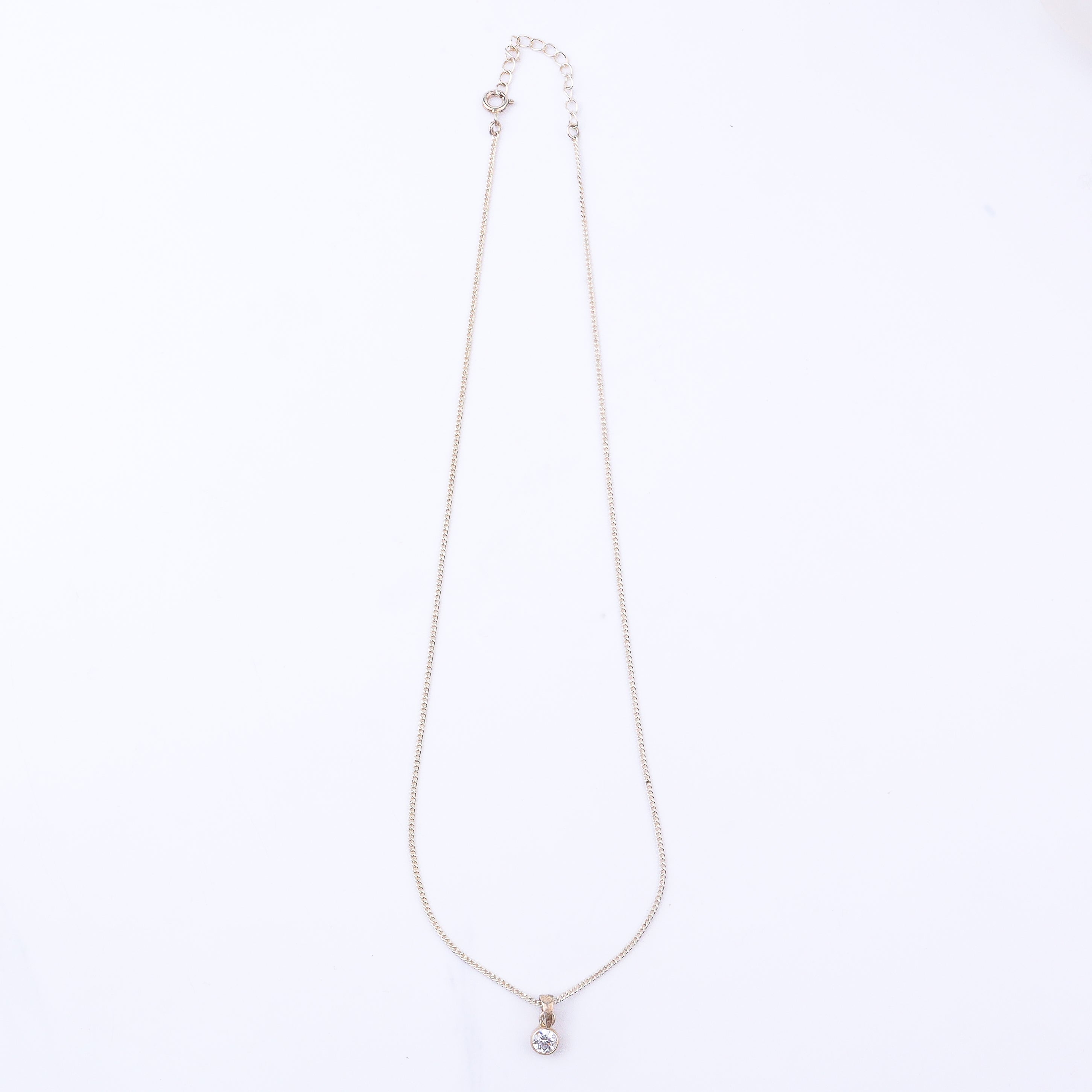 Single CZ Pendant (Without Chain) | 92.5 Silver