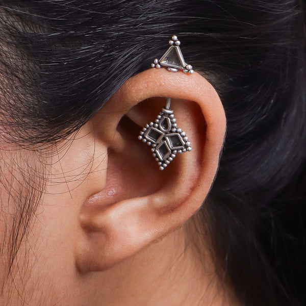 Nirbhaya & Diamond Cluster Bugadi (Pierced)