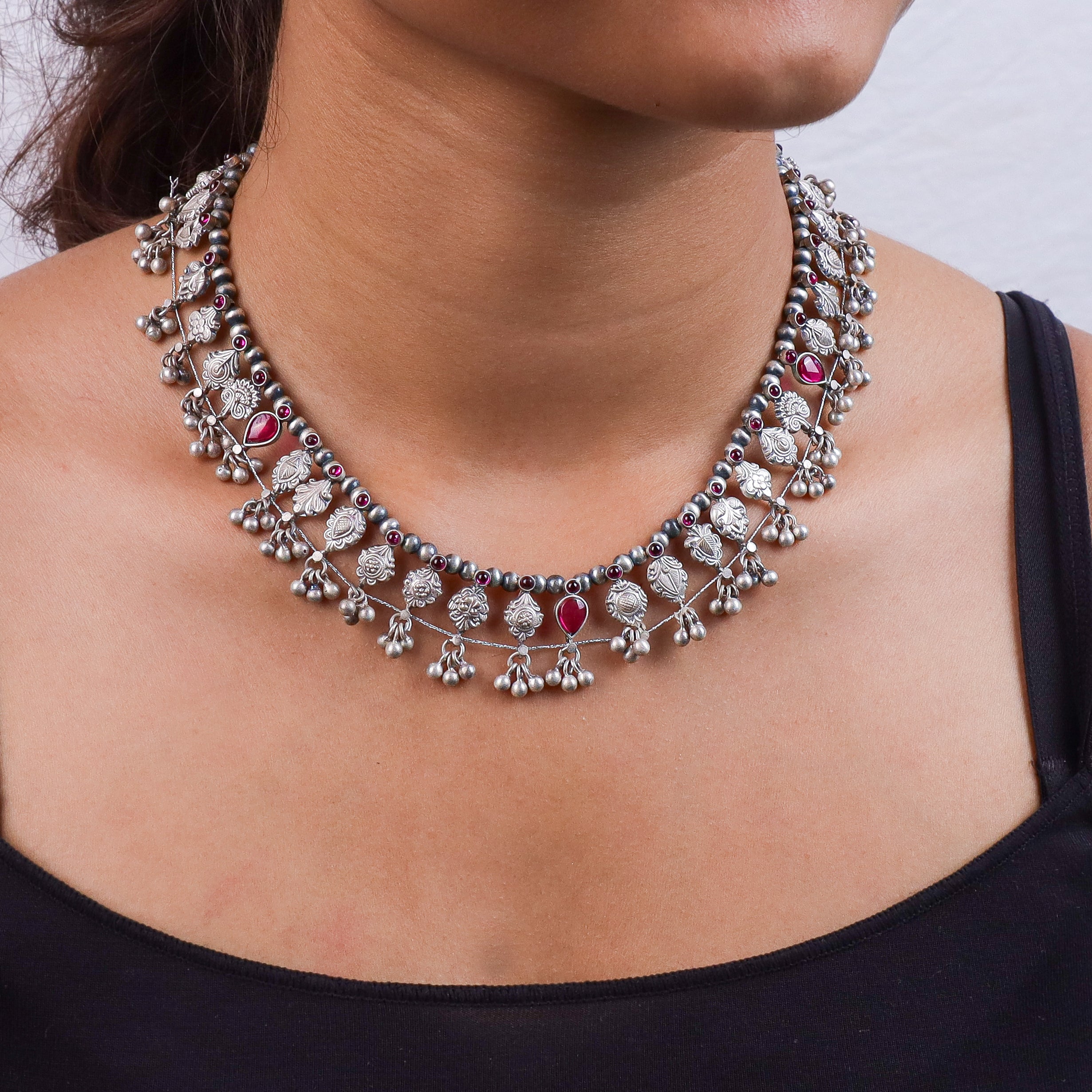 Oxidised Silver Saaj (Made to Order)