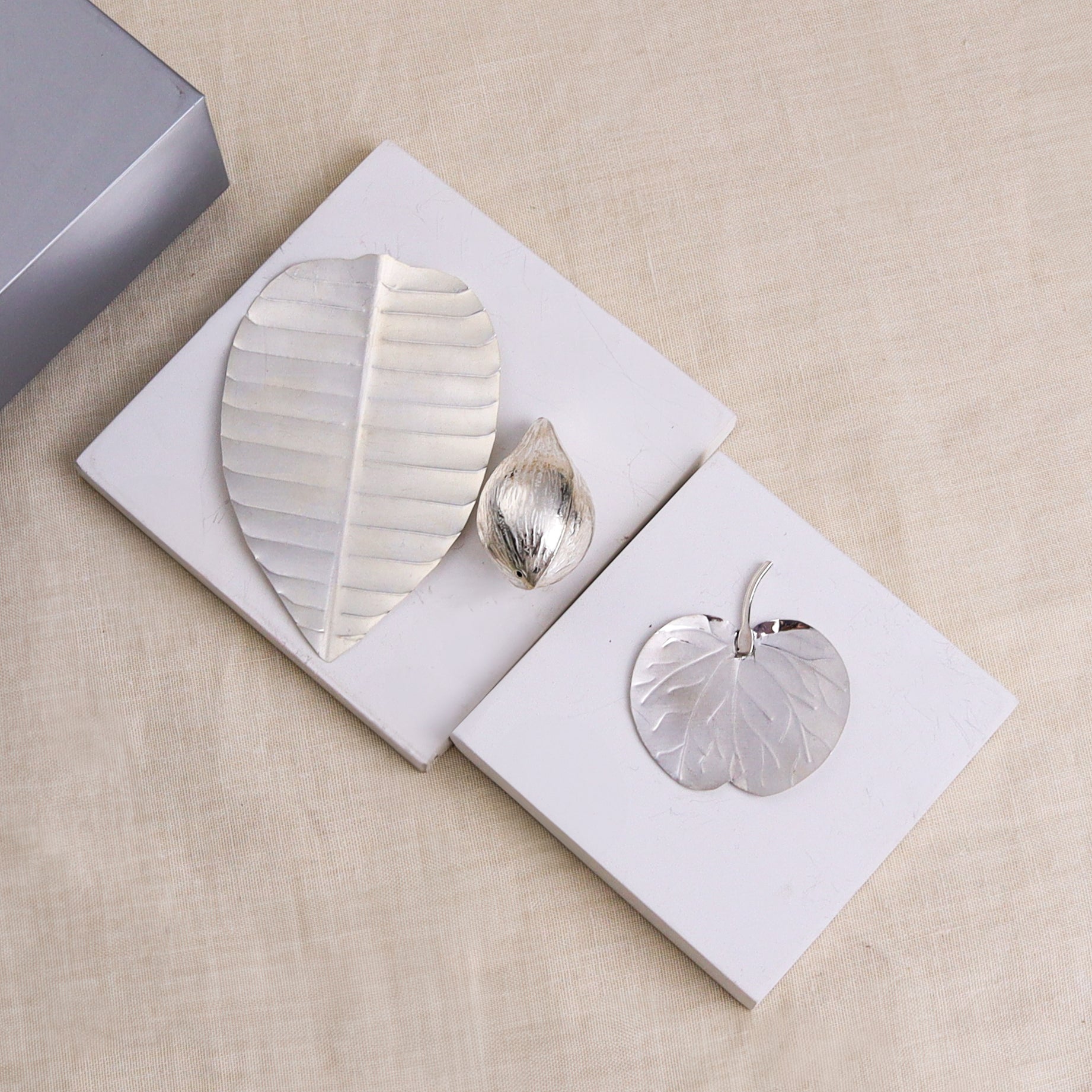 Silver Gift Set: Banana Leaf, Aaptyacha Paan & Coconut