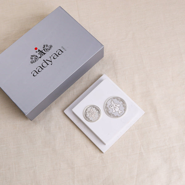 Silver Gift Set : Silver Shree Krishna Coin - 10gm /5 gm