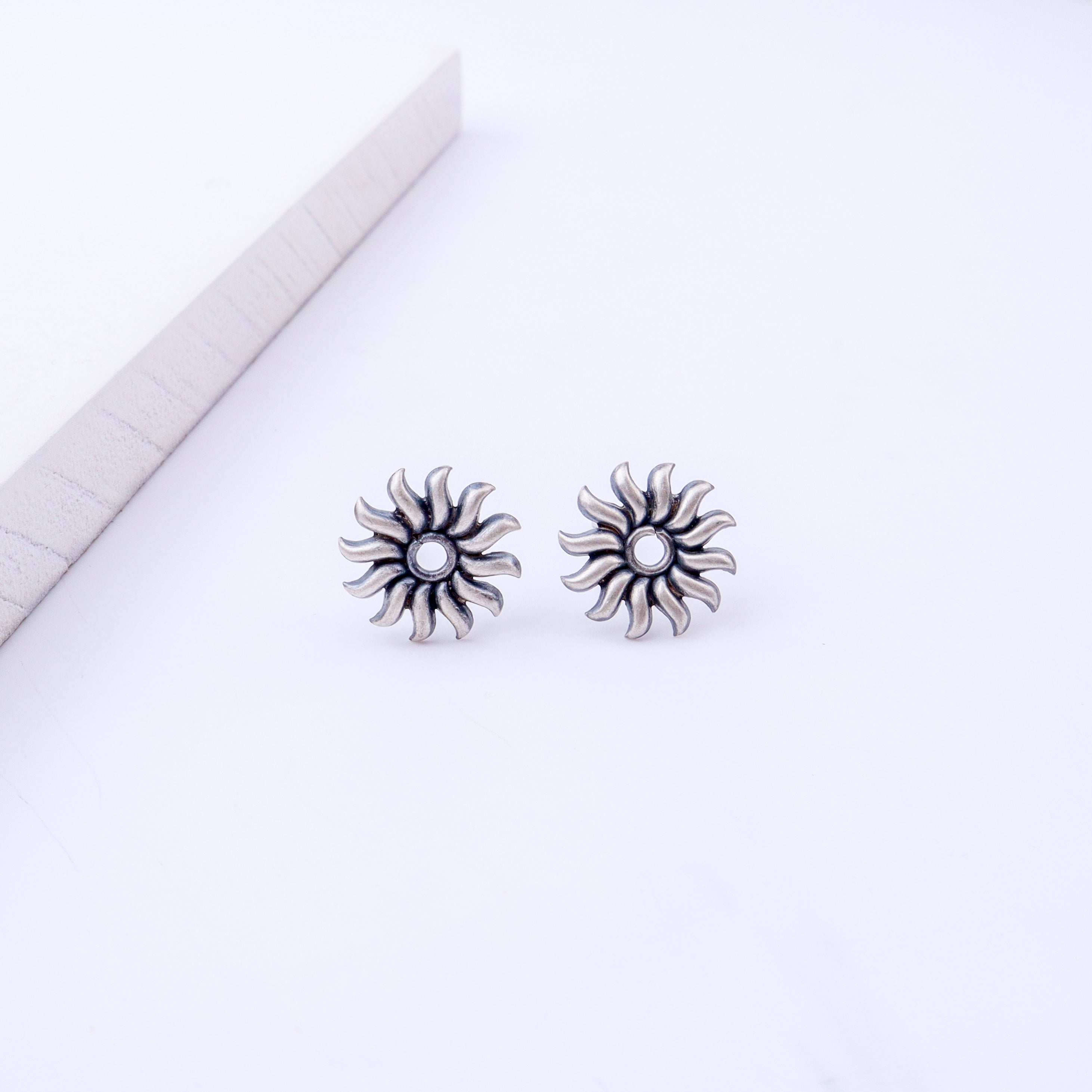 Silver Sun Motif Studs | 92.5 Silver