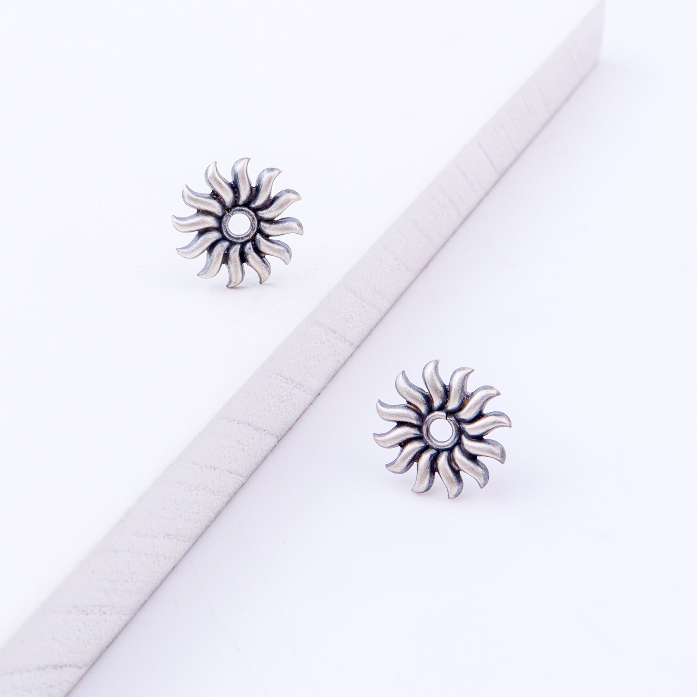 Silver Sun Motif Studs | 92.5 Silver