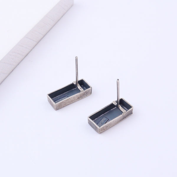 Silver Box Earrings ā 92.5 Sterling Silver