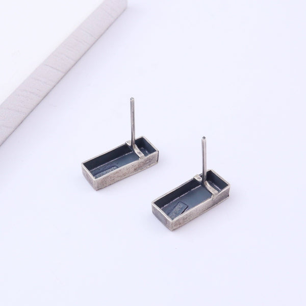Silver Box Earrings – 92.5 Sterling Silver