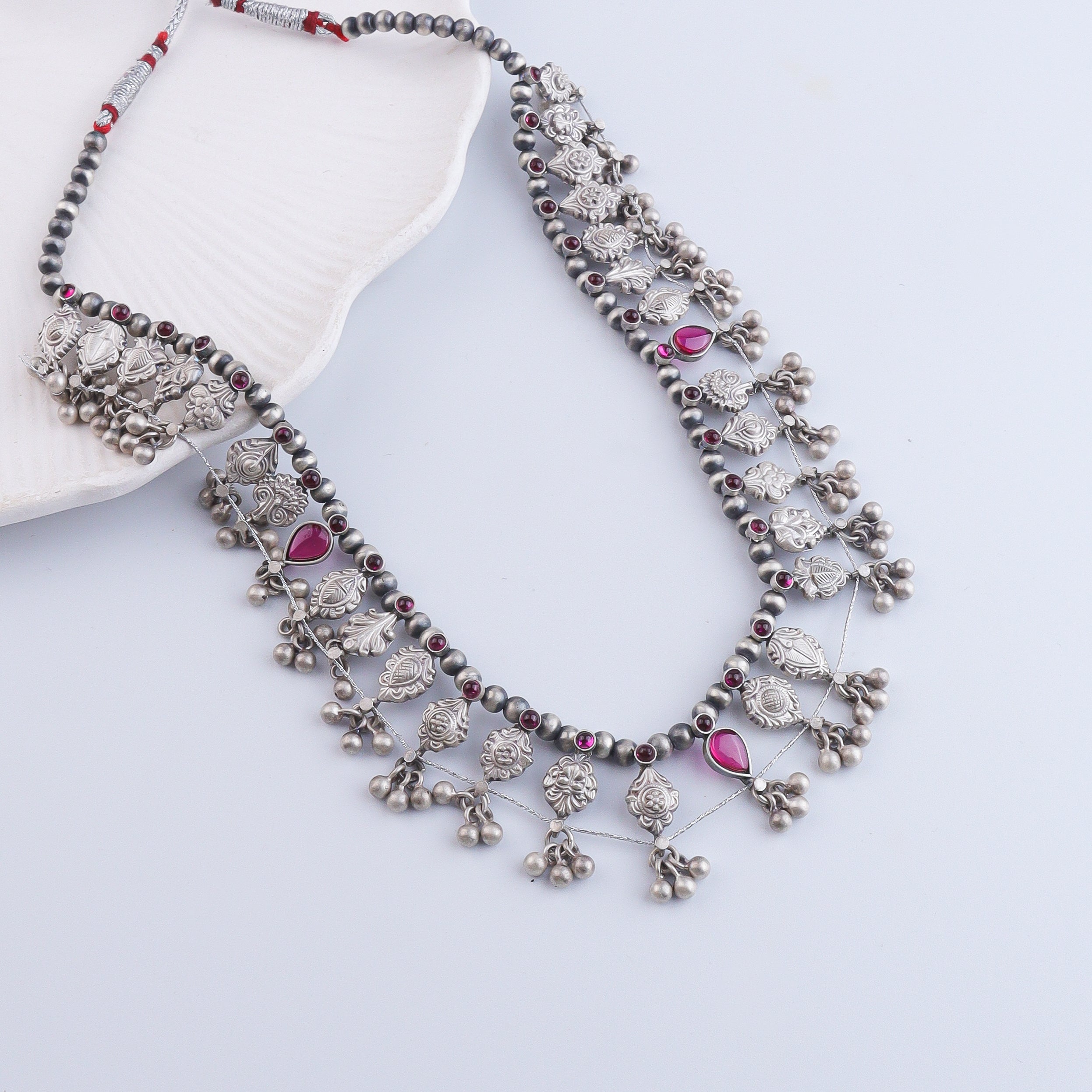 Oxidised Silver Saaj (Made to Order)