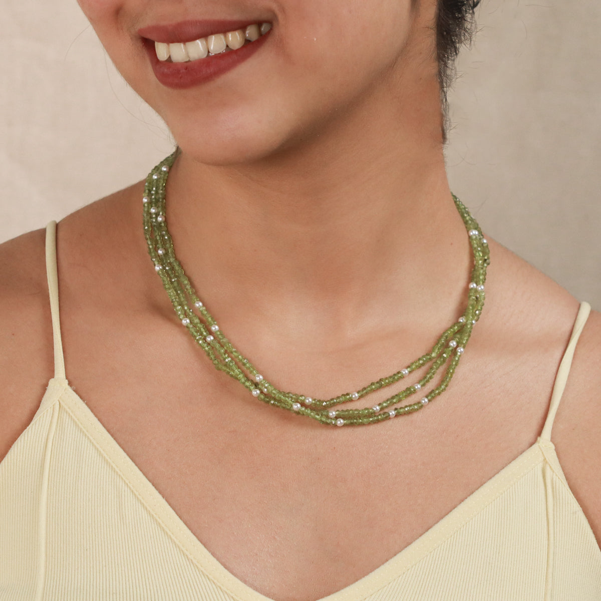 Semi Precious Peridot Necklace