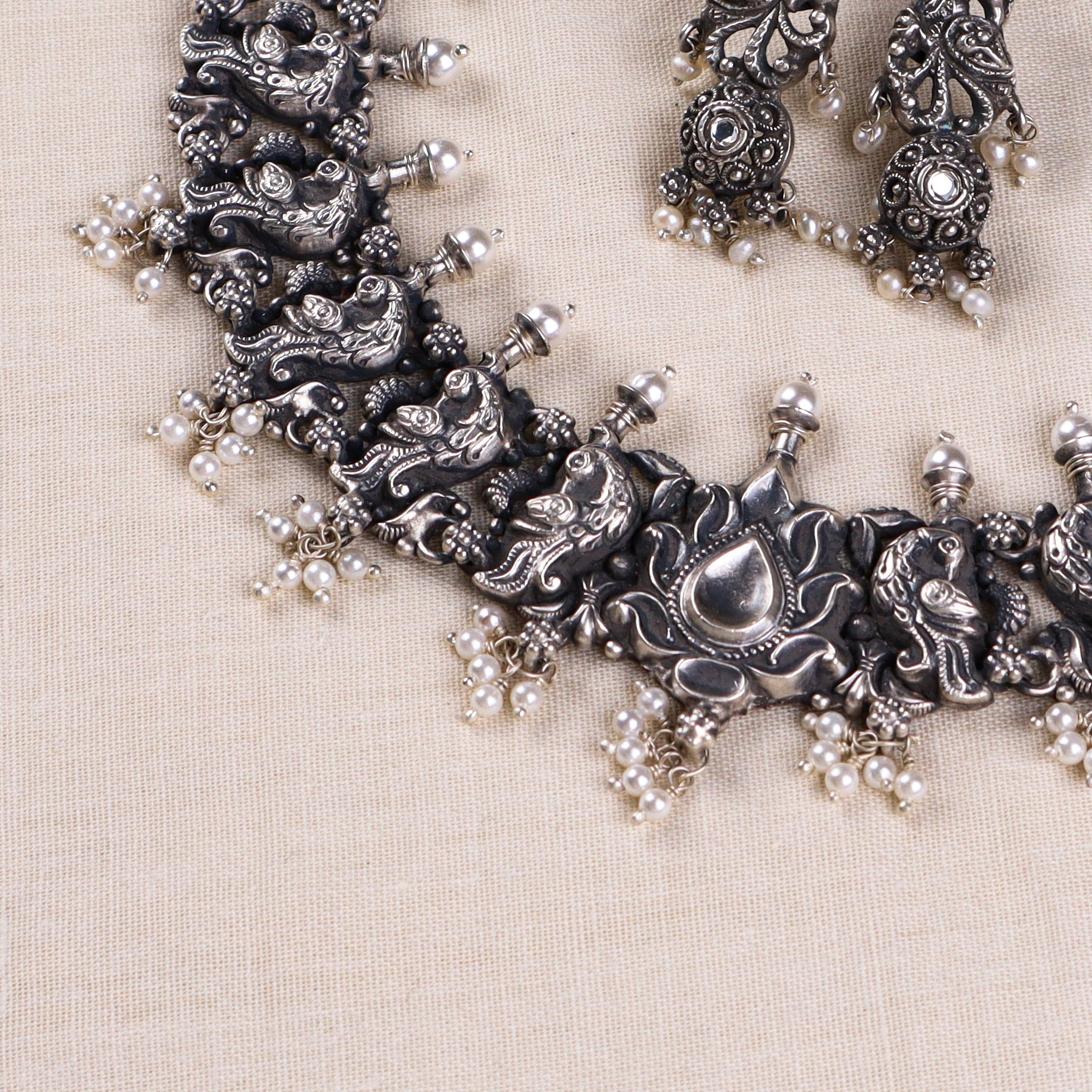 Silver Mayur Set