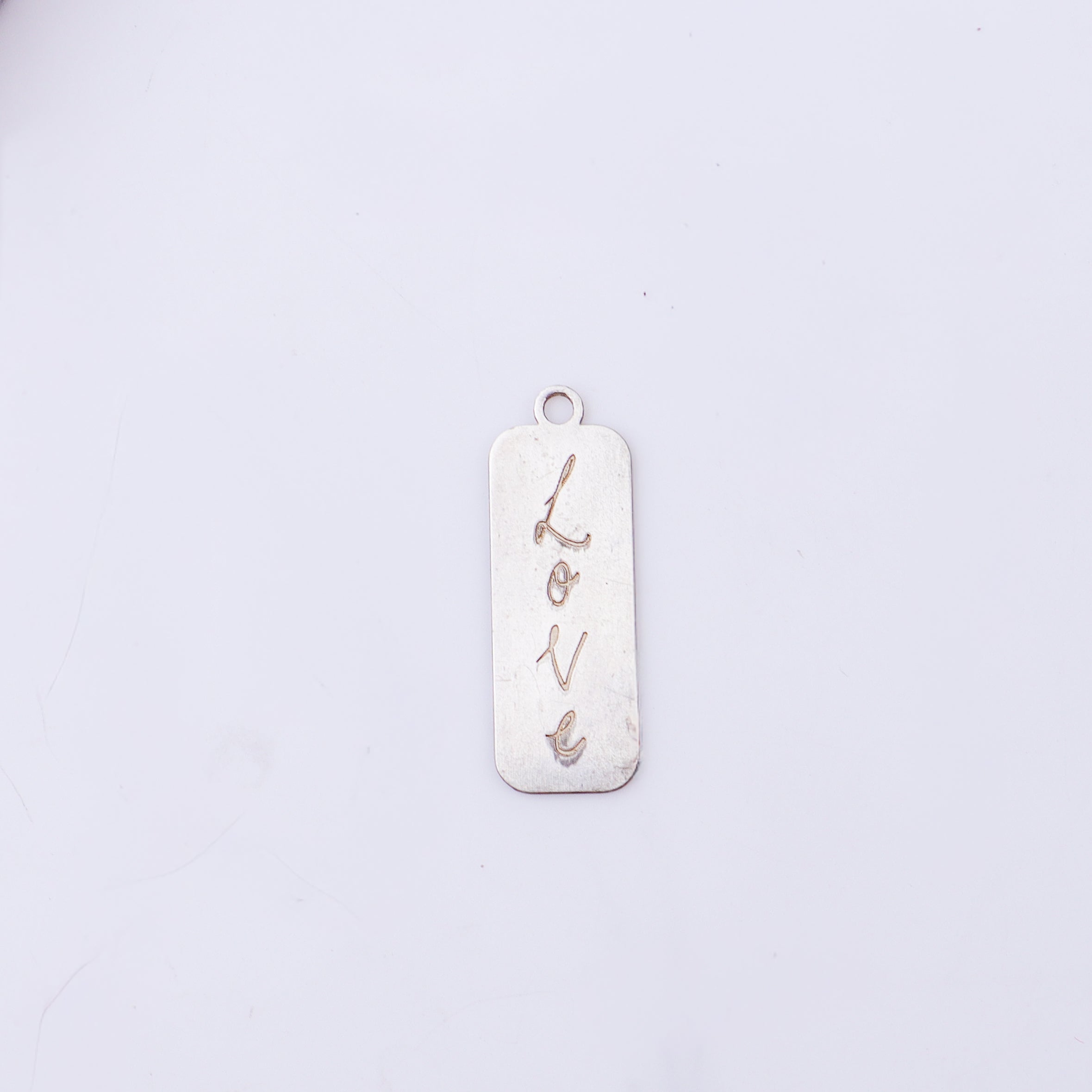 Pendant tag / Charm Tag / Dog tag ( Without chain ) - Love Engraved