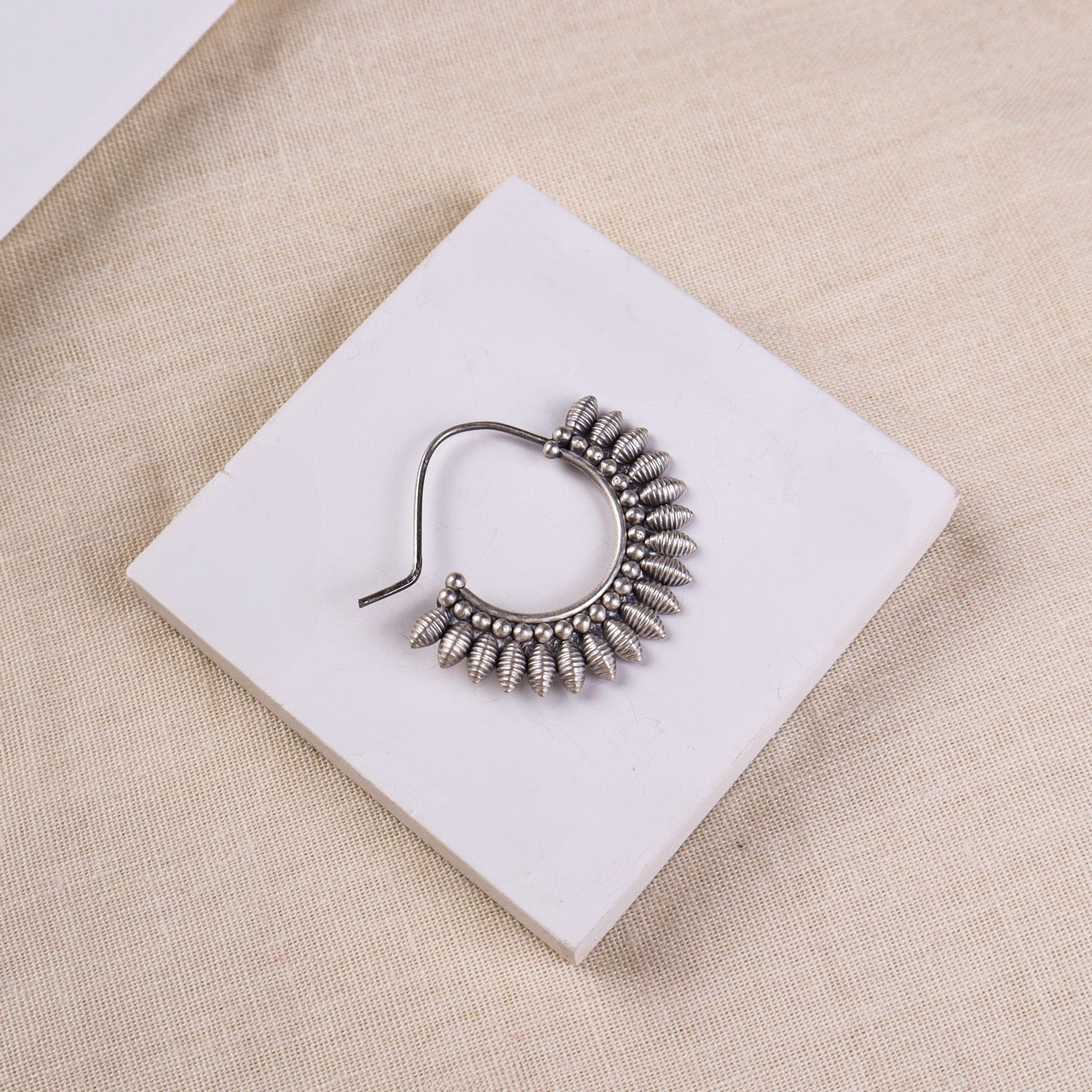 Filigree petal nath (Left, Pierced)