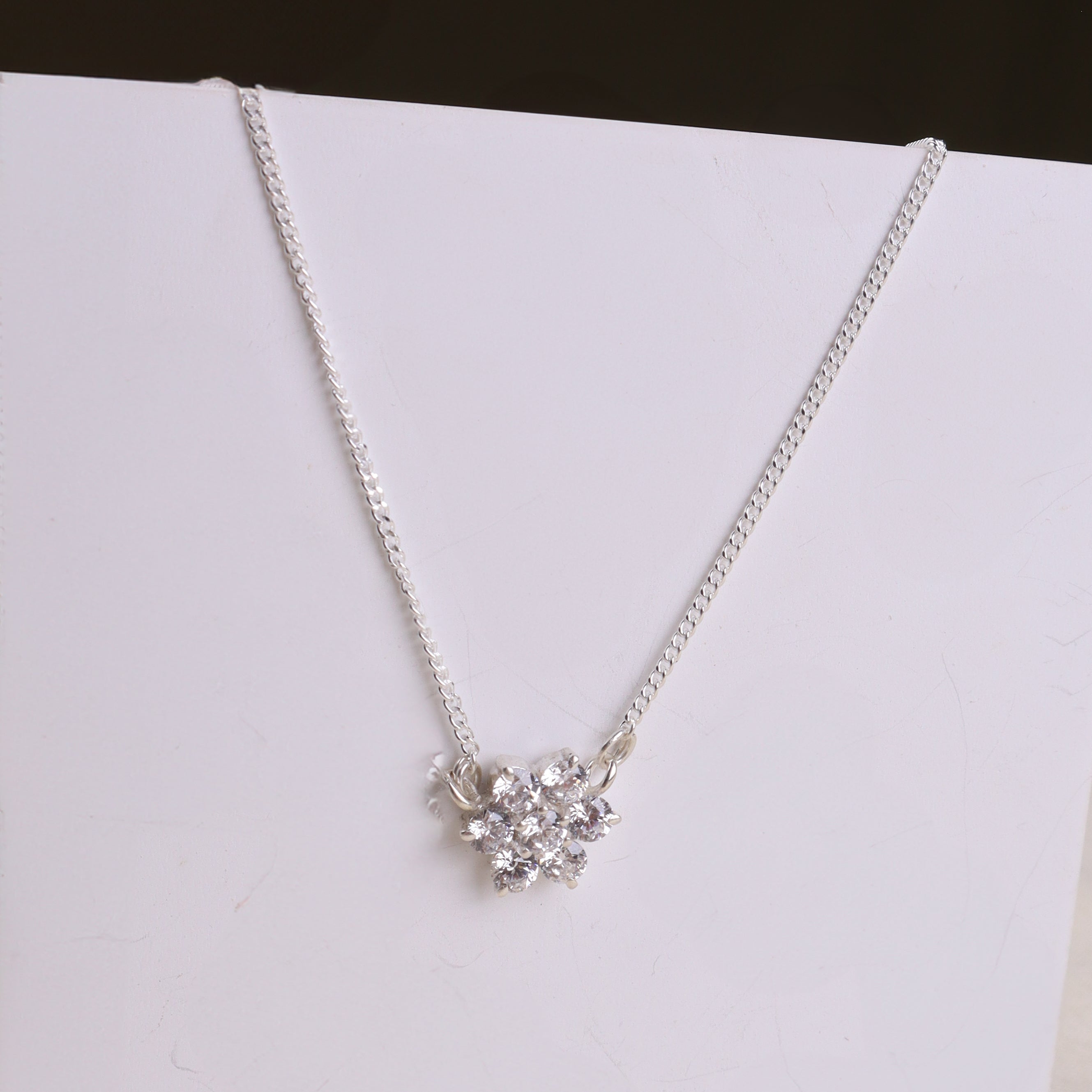 Stone Studded Big Single Flower Motif Necklace
