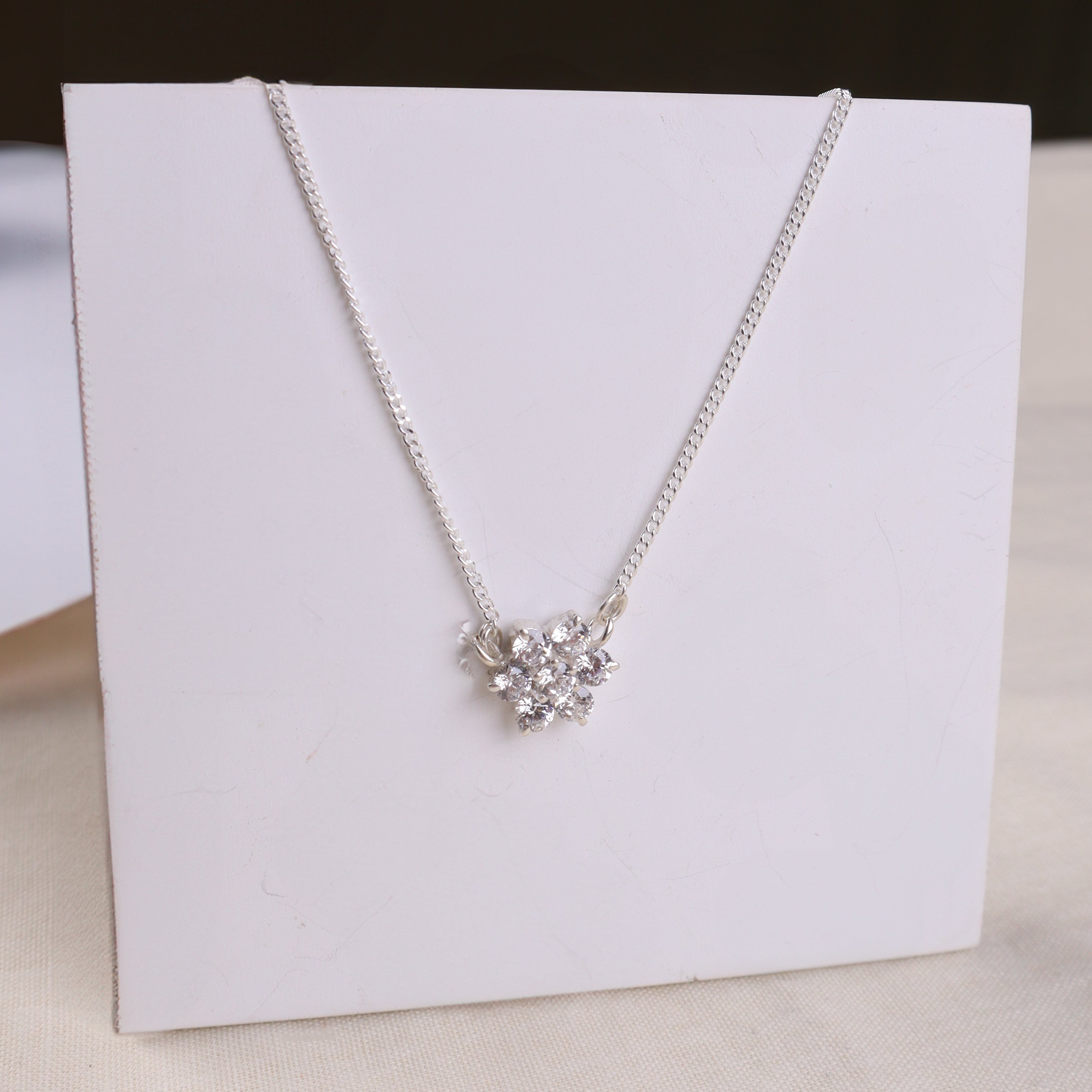 Stone Studded Big Single Flower Motif Necklace