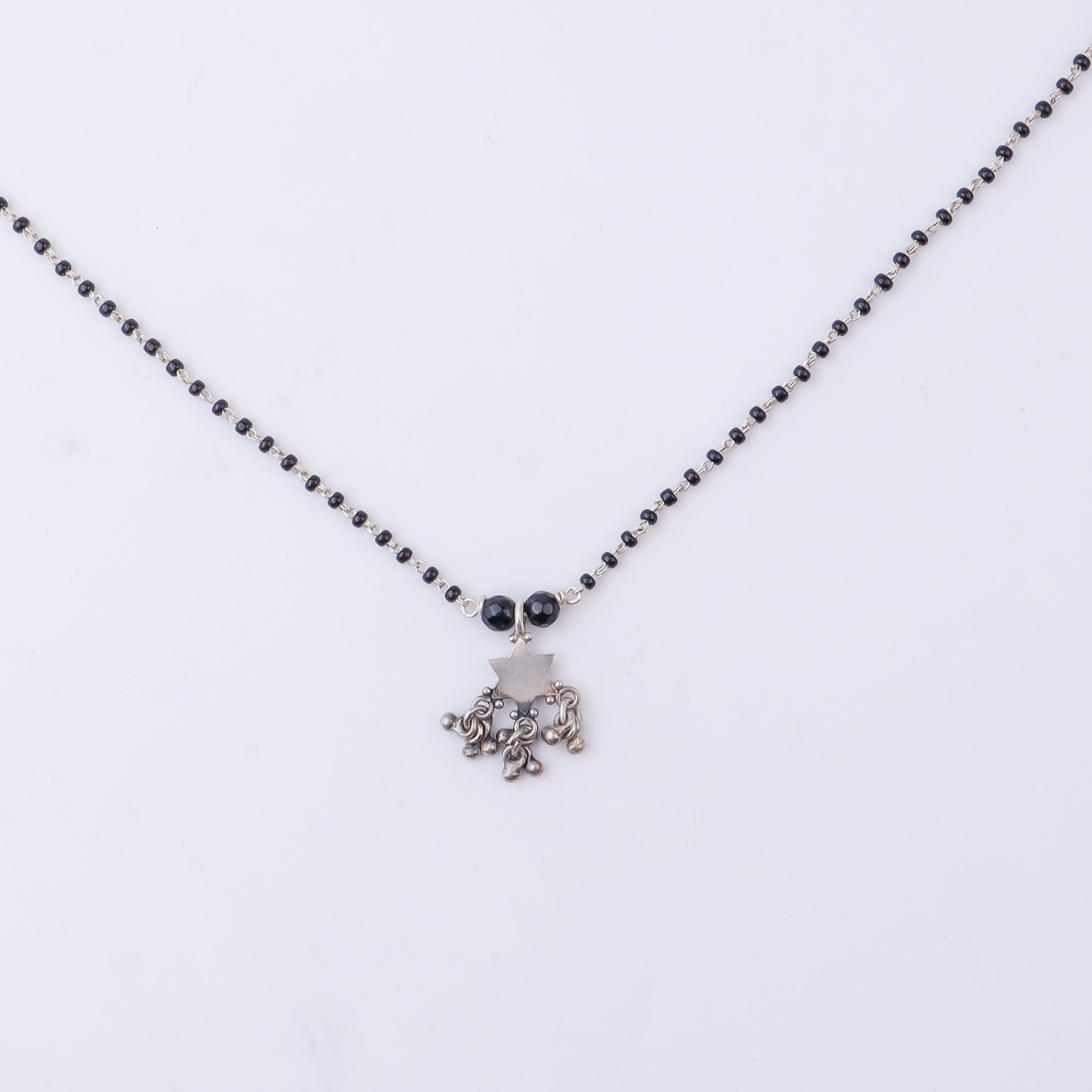 Silver Charm Mangalsutra : Star with Ghungroo