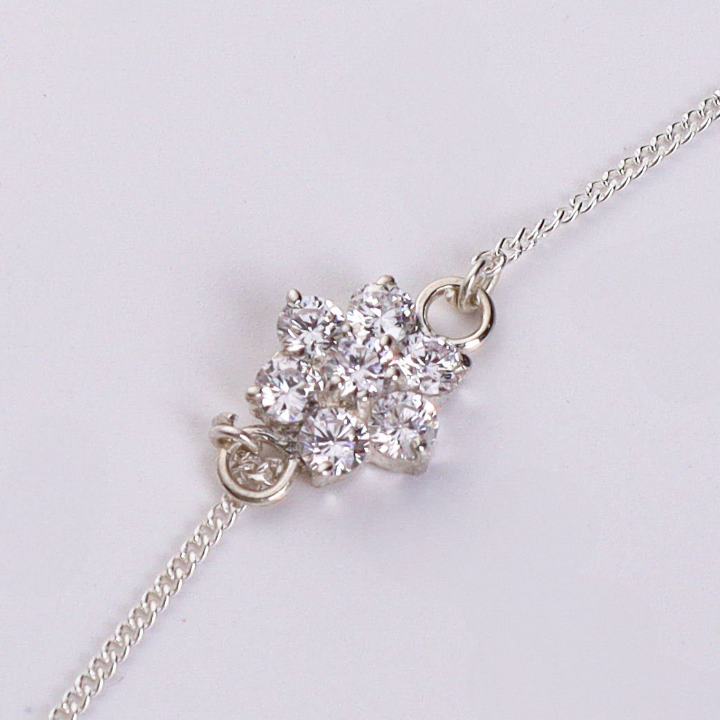Stone Studded Big Single Flower Motif Bracelet