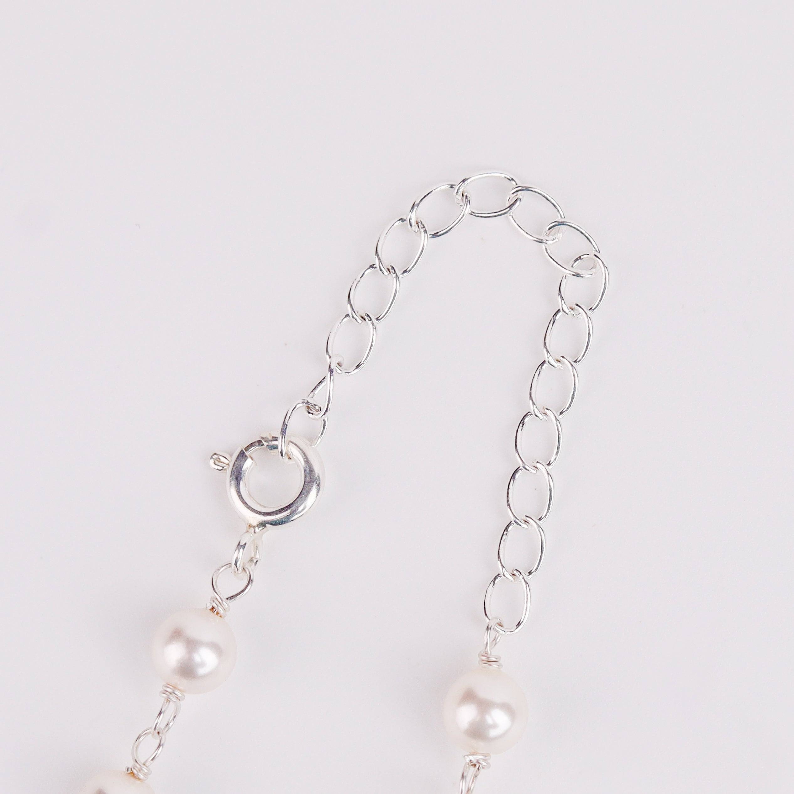 Pearl ganthan necklace with Semipricious stones