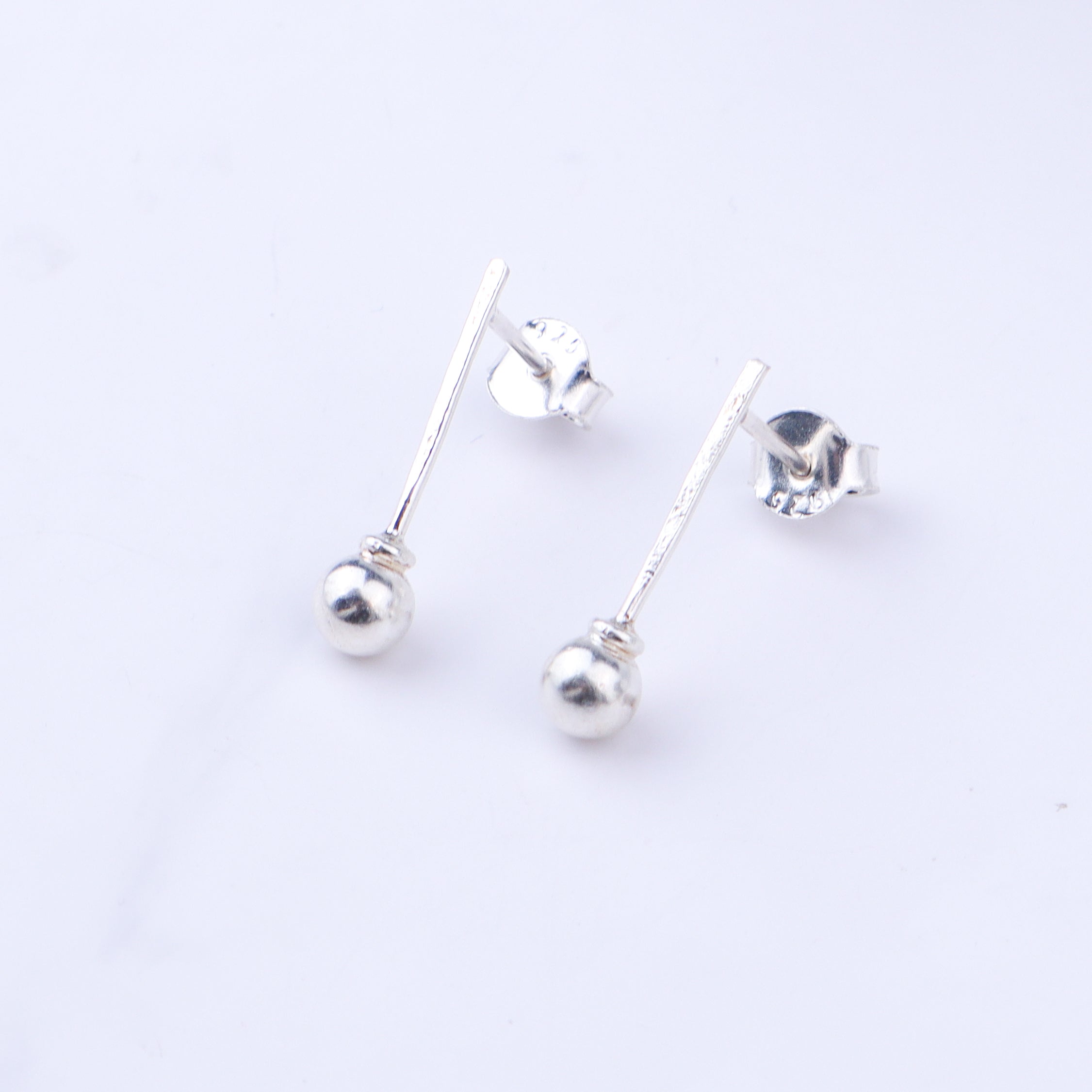 Classic Silver Bead Earrings