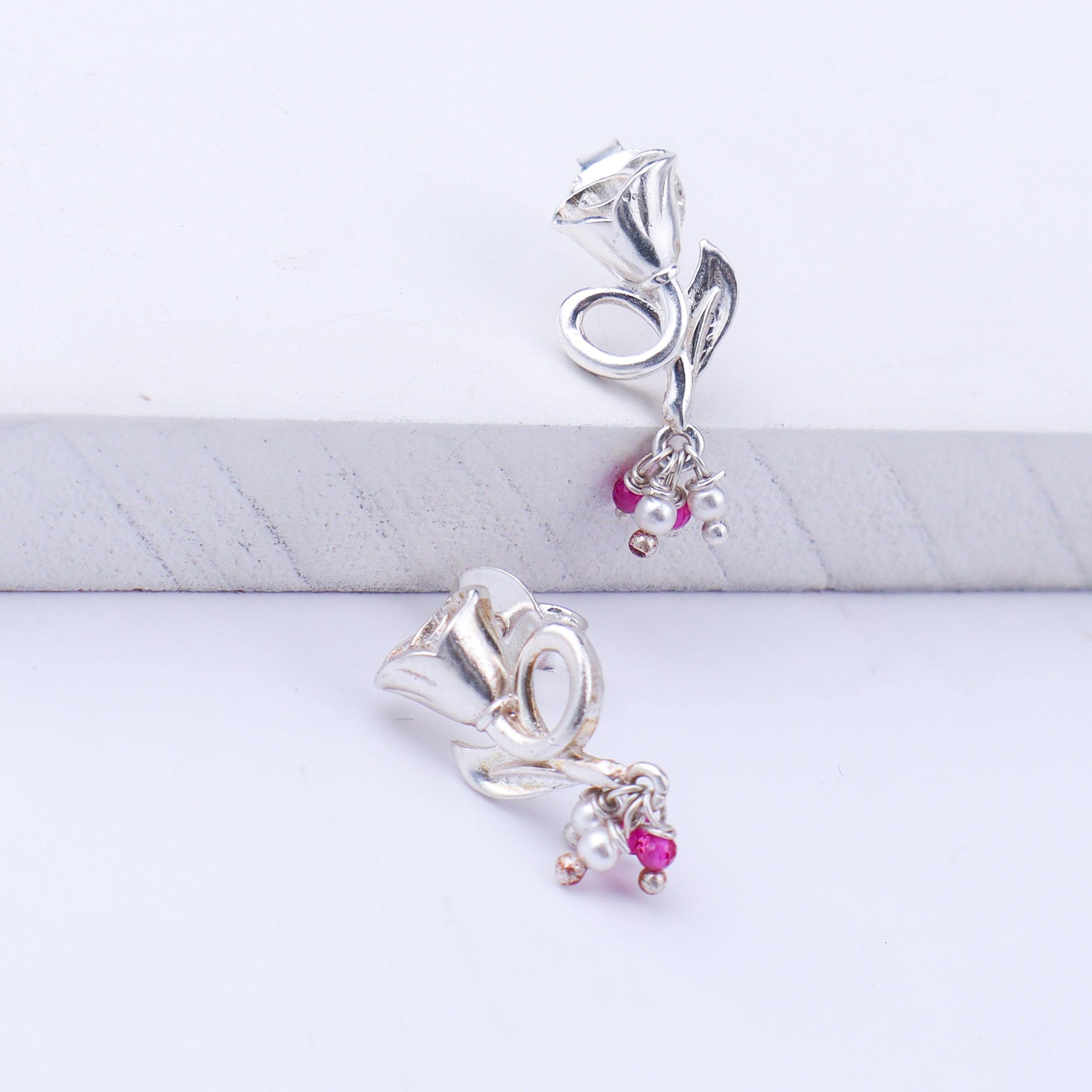 Rose Leaf Earrings
