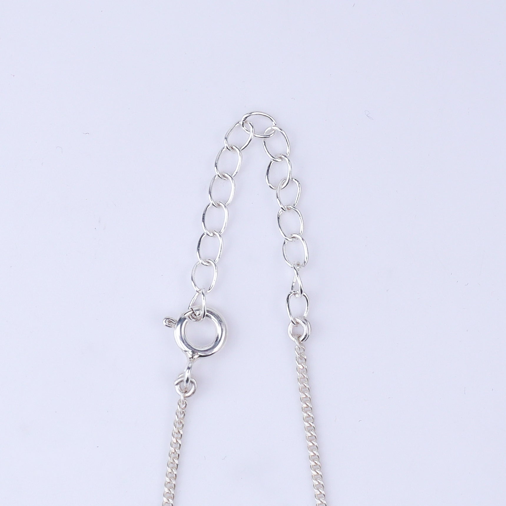 Silver Chain Bow Necklace: Small