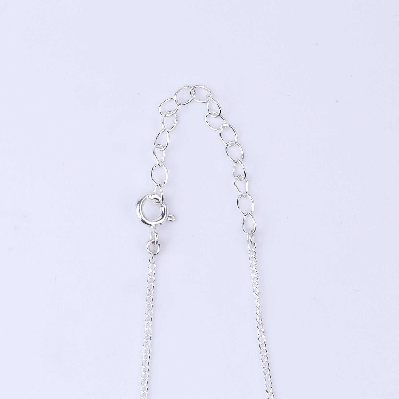 Silver Chain Bow Necklace: Big