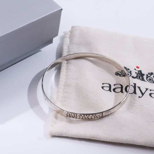Hammered Silver Bangle