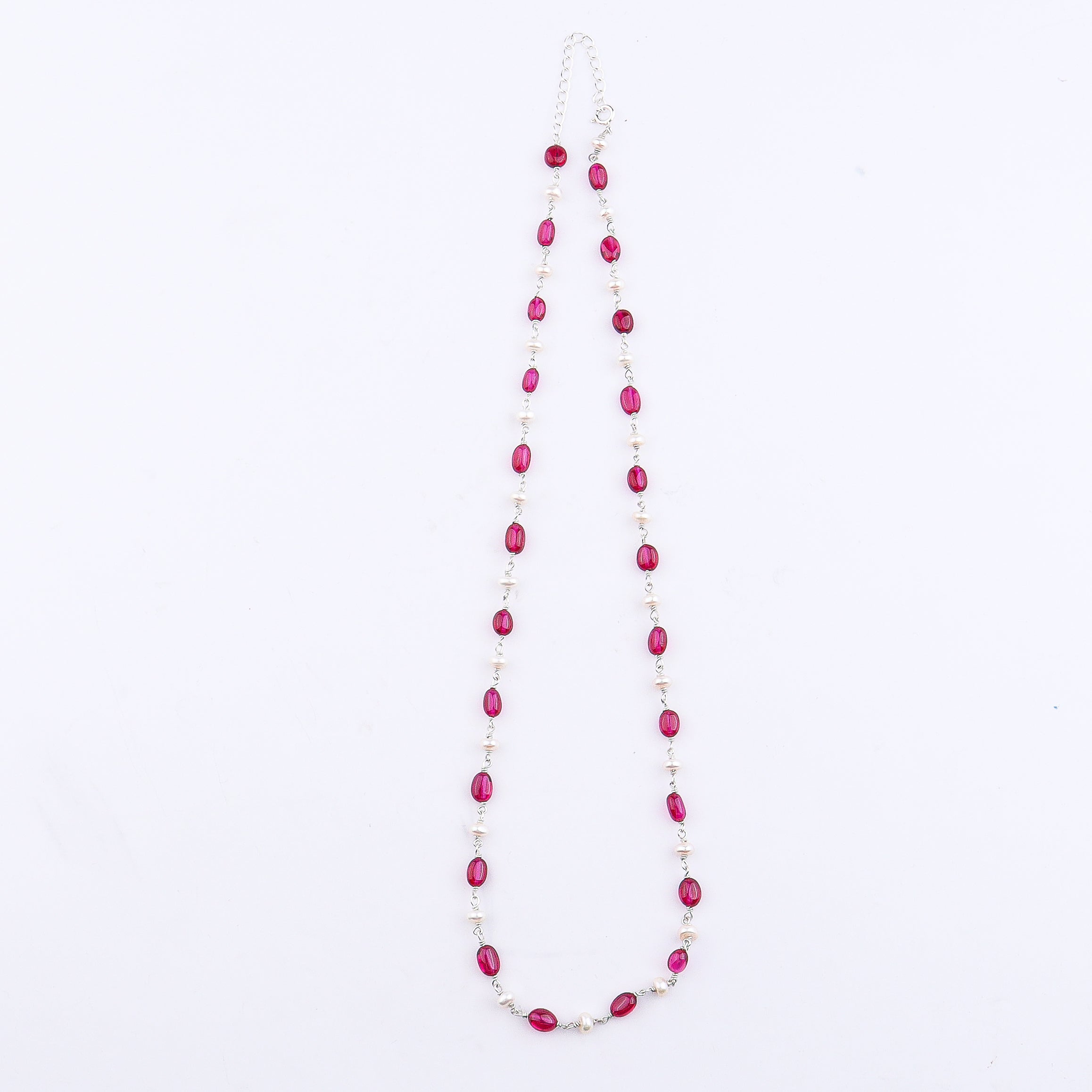 Ruby and Pearl Ganthan Necklace