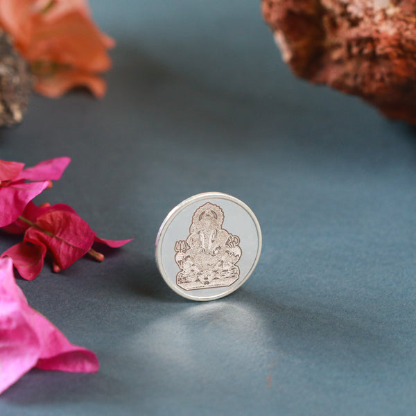 Silver Dagadusheth Ganpati Coin - 5gm
